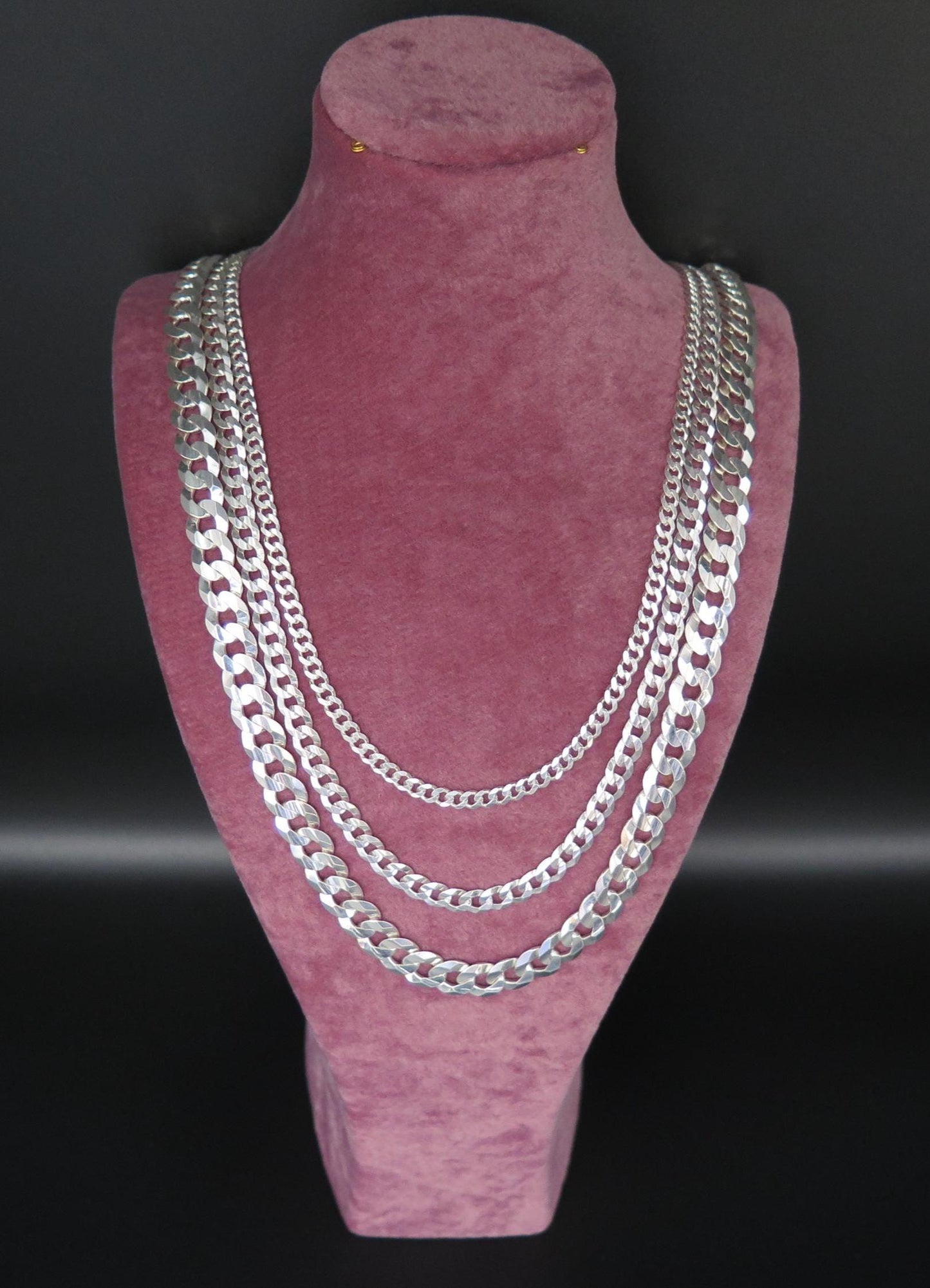 Sterling Silver 925 Heavy Cuban Link Chain Necklace | Solid 925 Silver Chunky Curb Chain | Men’s & Women’s Durable Jewellery