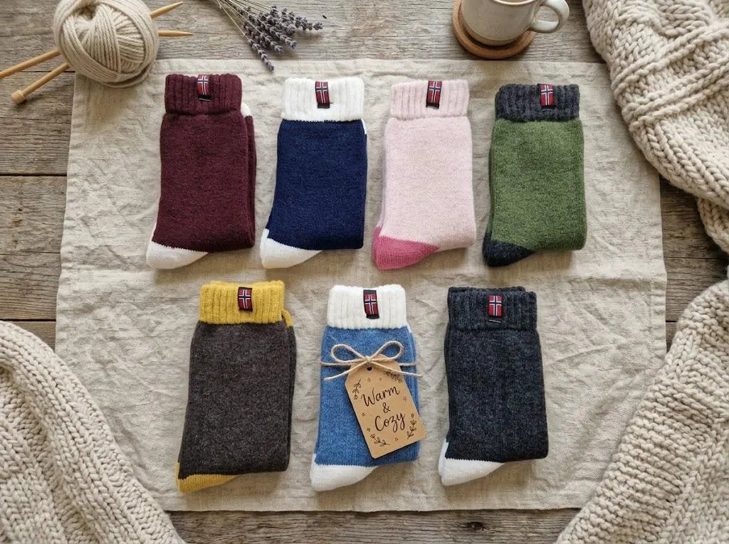 70% Lambswool & Alpaca Blend Socks, Full Plush Gift for Men and Women