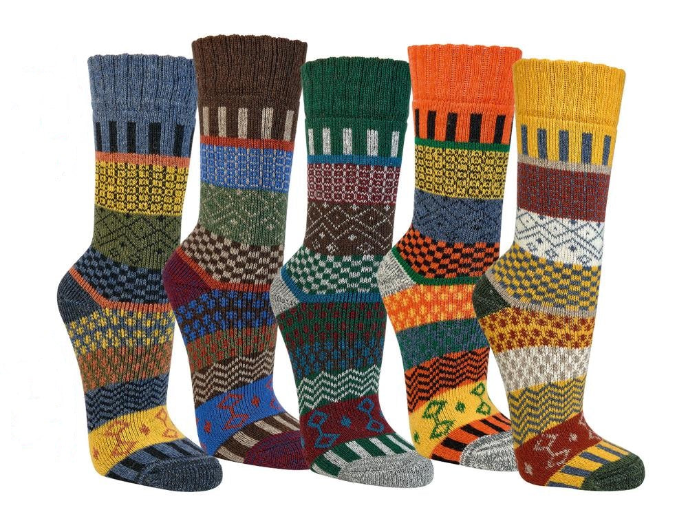 Two Pairs of Norwegian Wool Socks for Men & Women, Nordic Hygge , Thermal Knitted Crew Soft Warm, Full Plush, perfect gift for cold weather