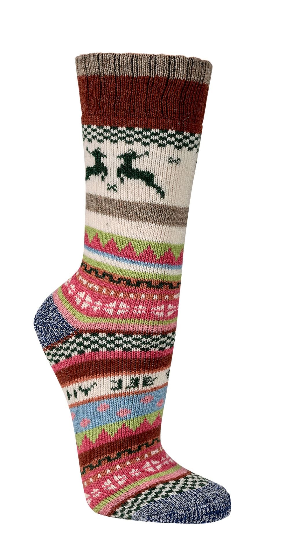 Two Pairs of Norwegian Wool Socks for Men & Women, Nordic Hygge , Thermal Knitted Crew Soft Warm, Full Plush, perfect gift for cold weather