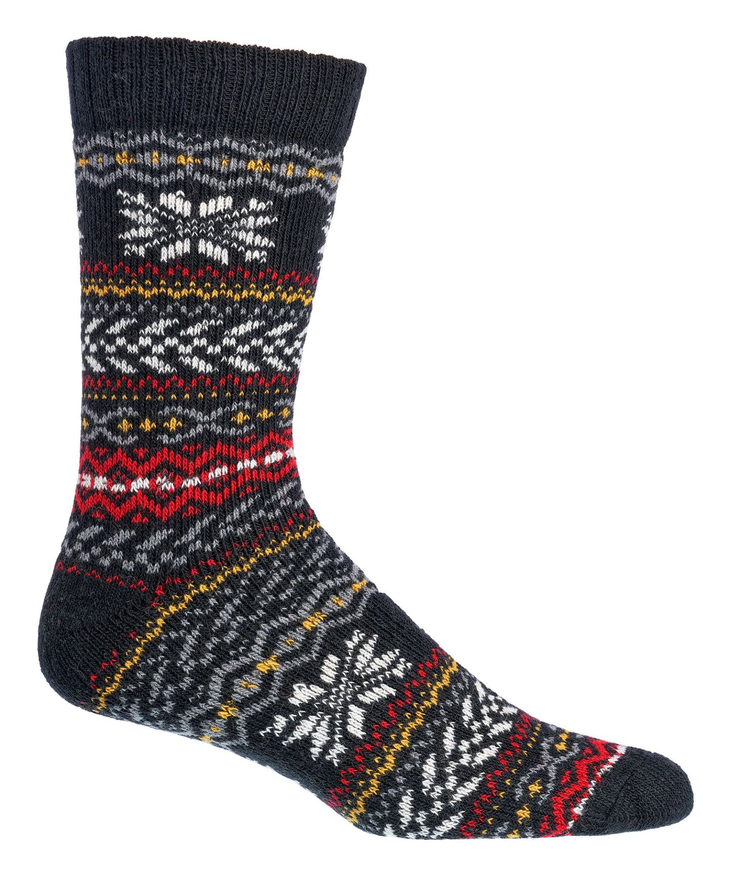 2 Pairs Norwegian Wool Socks for Men & Women, Winter Thermal Knitted