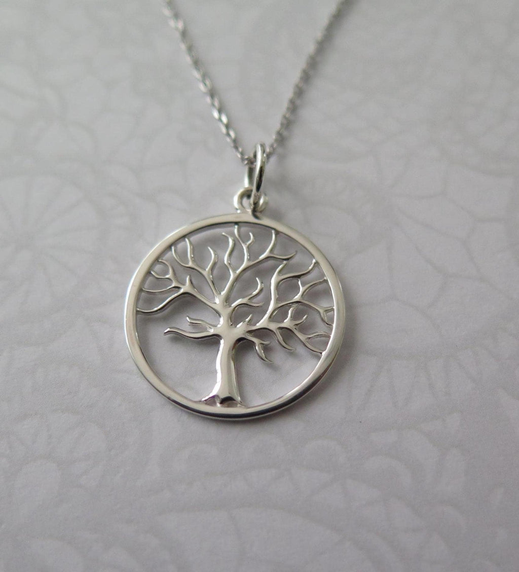 925 Silver Tree of Life Necklace – 18 Inch Chain – 2 Styles – Boho & Minimalist – Meaningful Jewelry Gift, Spiritual Gift for Women and Men
