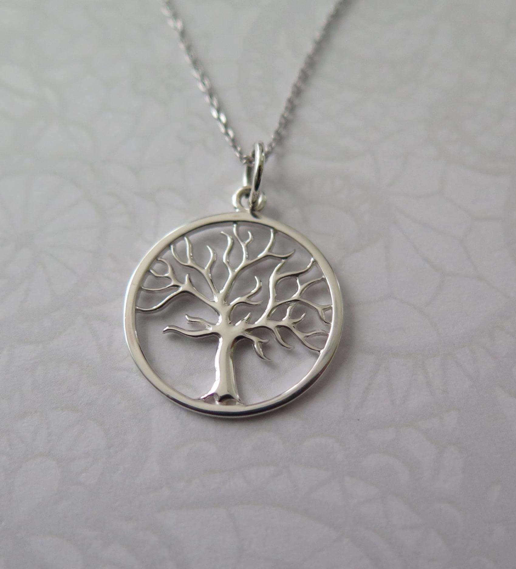 925 Silver Tree of Life Necklace – 18 Inch Chain – 2 Styles – Boho & Minimalist – Meaningful Jewelry Gift, Spiritual Gift for Women and Men
