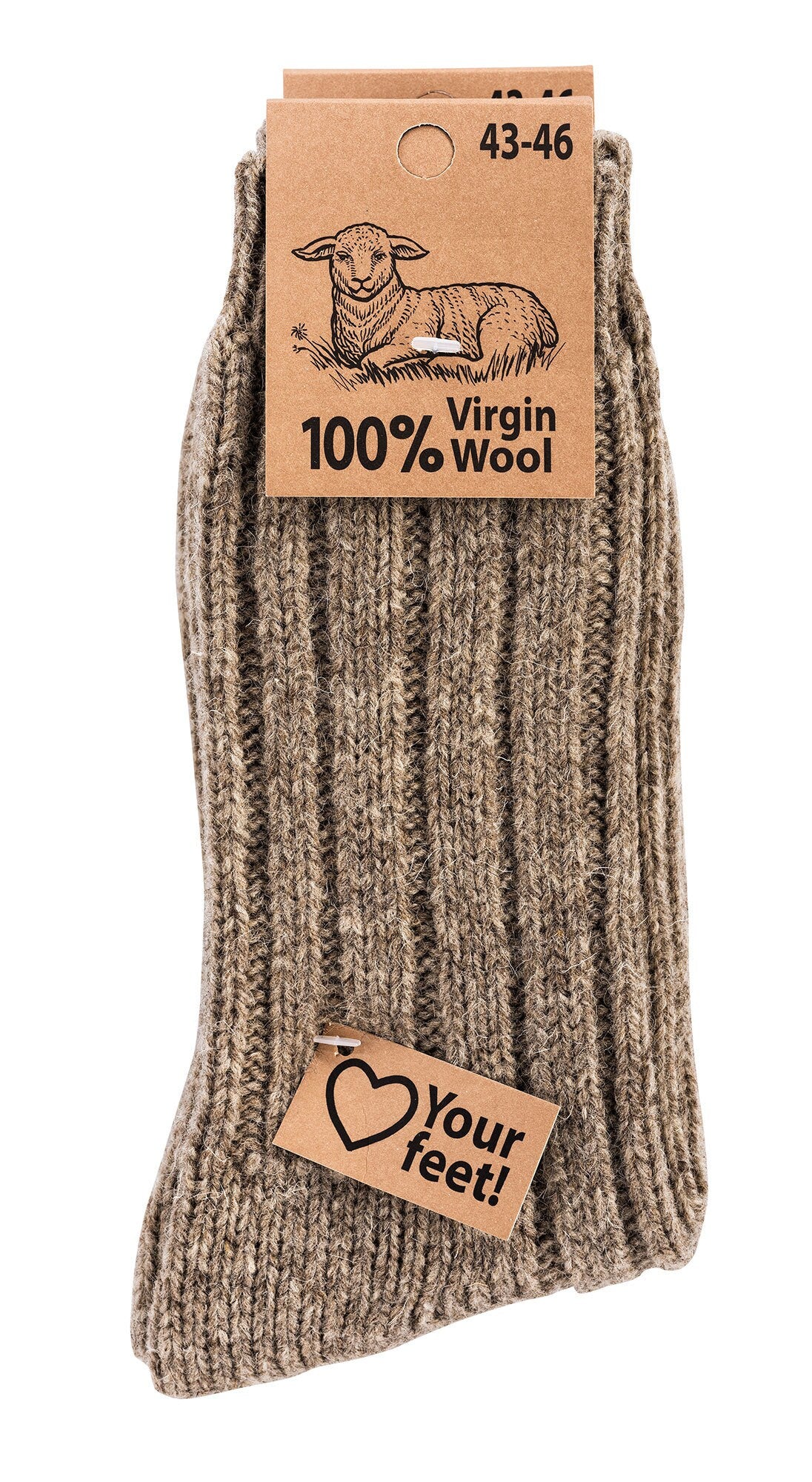 100% Virgin Wool Socks (lamb's first shearing) Men - Women, Extremely warm and soft