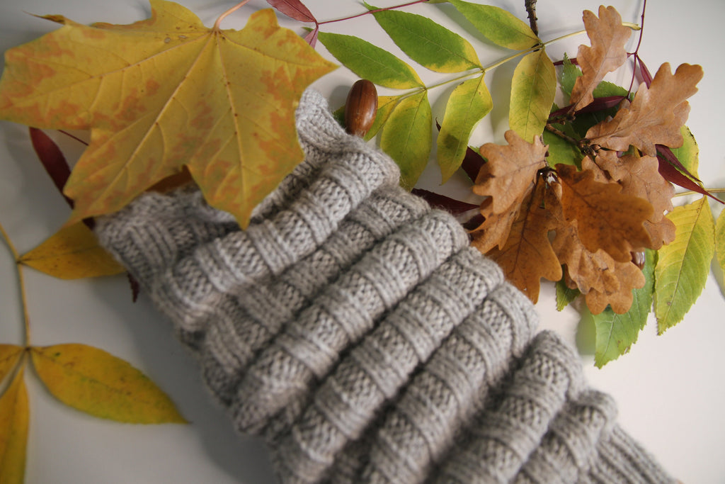 Alpaca Wool Women Legwarmer, Blend of Lambs wool and Alpaca wool Rib Leg Warmer - One Size