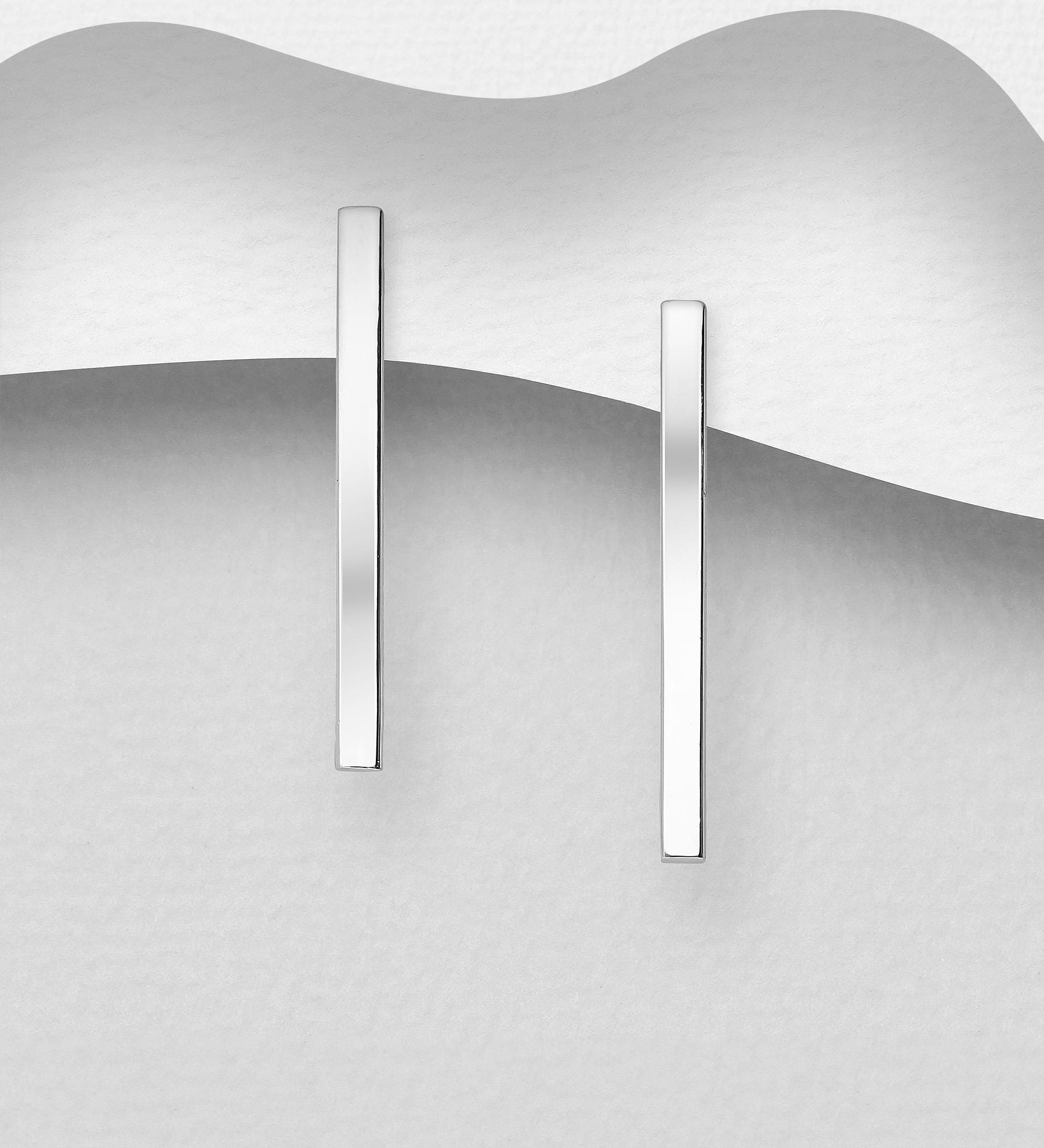 Minimalist Geometric 925 Sterling Silver Earrings – Dainty Triangle, Star & Line Studs – Simple and Elegant Jewelry, Delicate Gift for Her