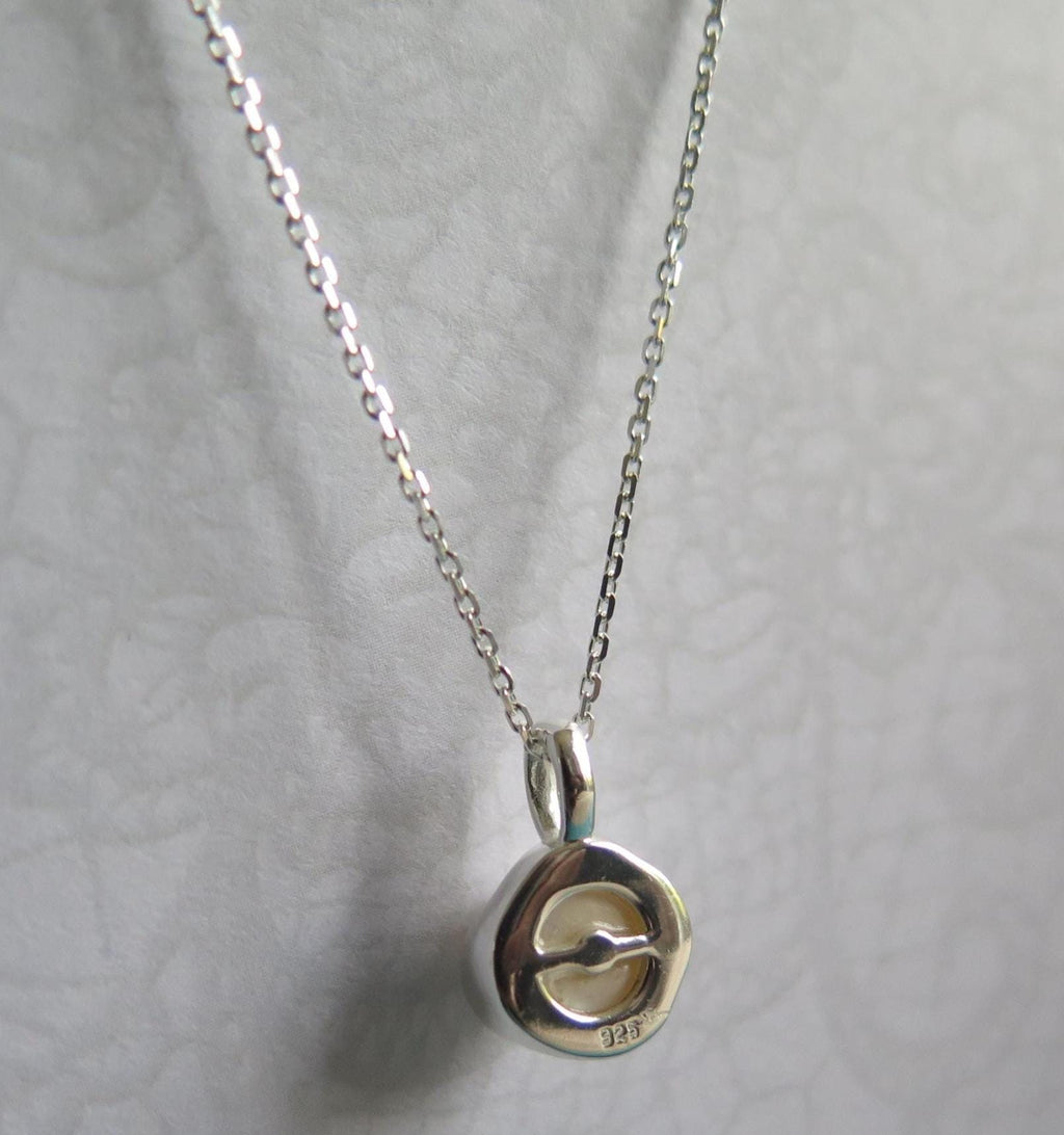 Freshwater Pearl Necklace 925 Sterling Silver - 18-20 Inch Adjustable Chain - Silver or 18K Gold Plated Option- Minimalist Boho Gift for Her