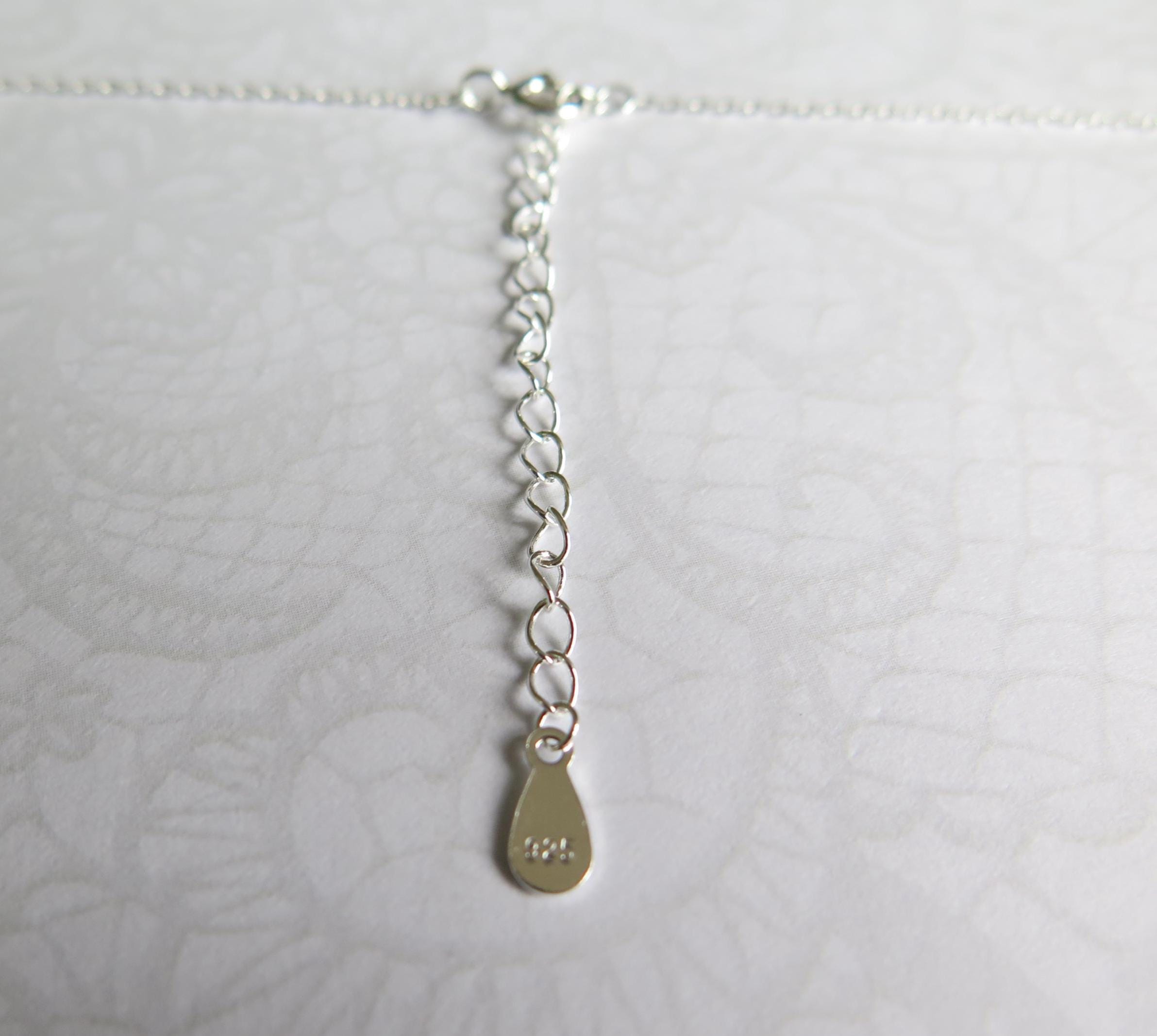 Lab-Created Opal Necklace 925 Sterling Silver – 16-18 Inch Adjustable Chain – Dainty Opal Pendant Jewelry Minimalist Gift for Women, Boho