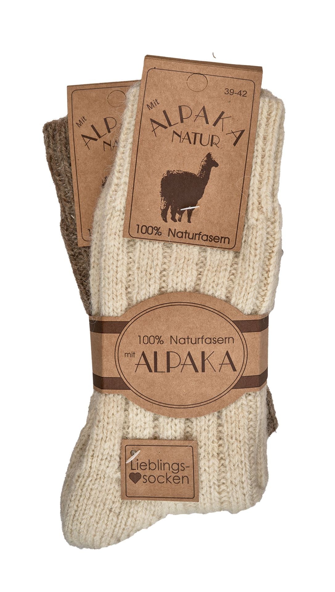 2 Pairs 100% LambsWool and Alpaca Wool for Men / Women Socks, Chunky Extremely warm soft