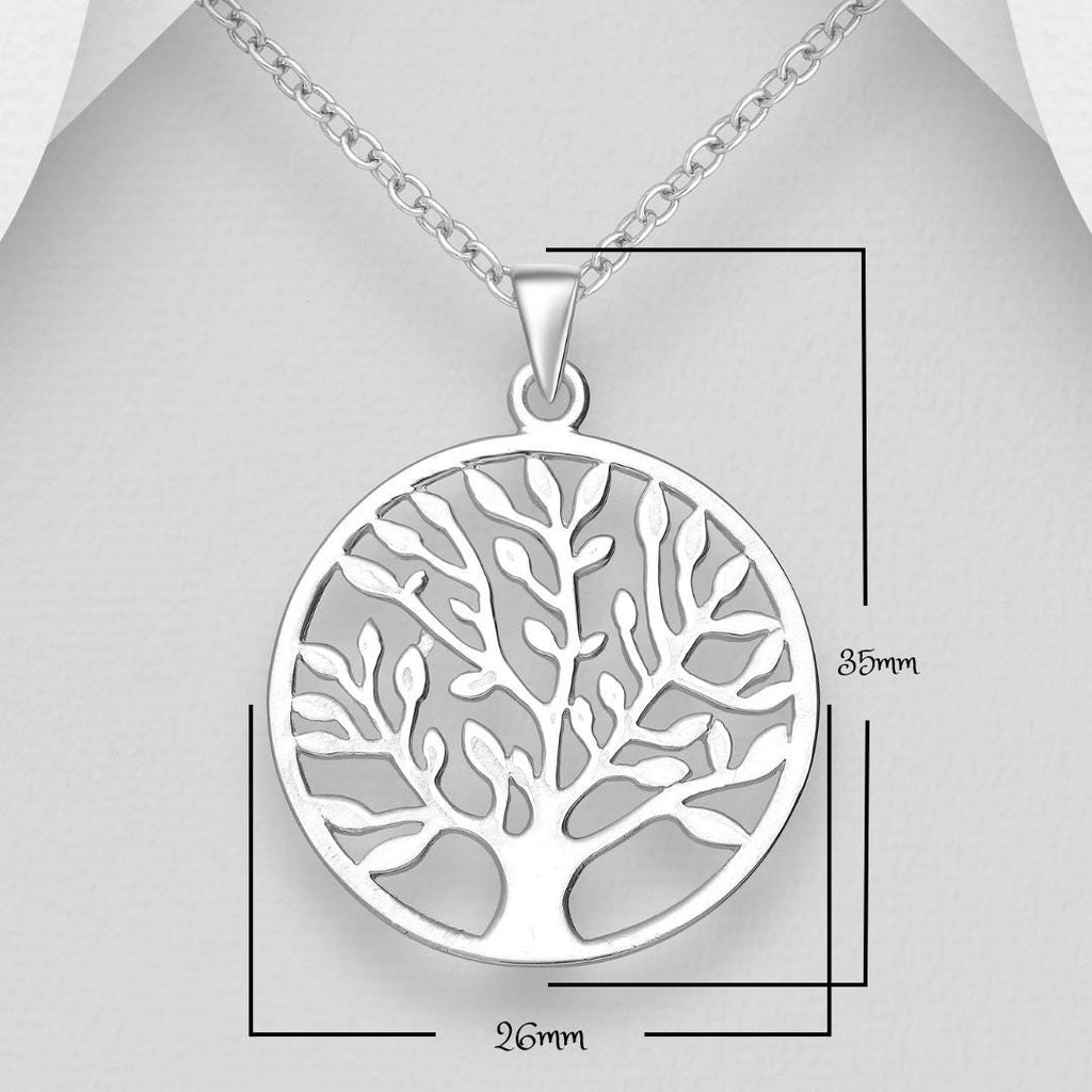 925 Silver Tree of Life Necklace – 18 Inch Chain – 2 Styles – Boho & Minimalist – Meaningful Jewelry Gift, Spiritual Gift for Women and Men