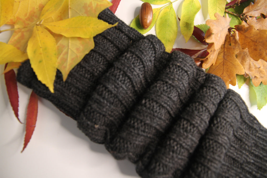 Alpaca Wool Women Legwarmer, Blend of Lambs wool and Alpaca wool Rib Leg Warmer - One Size