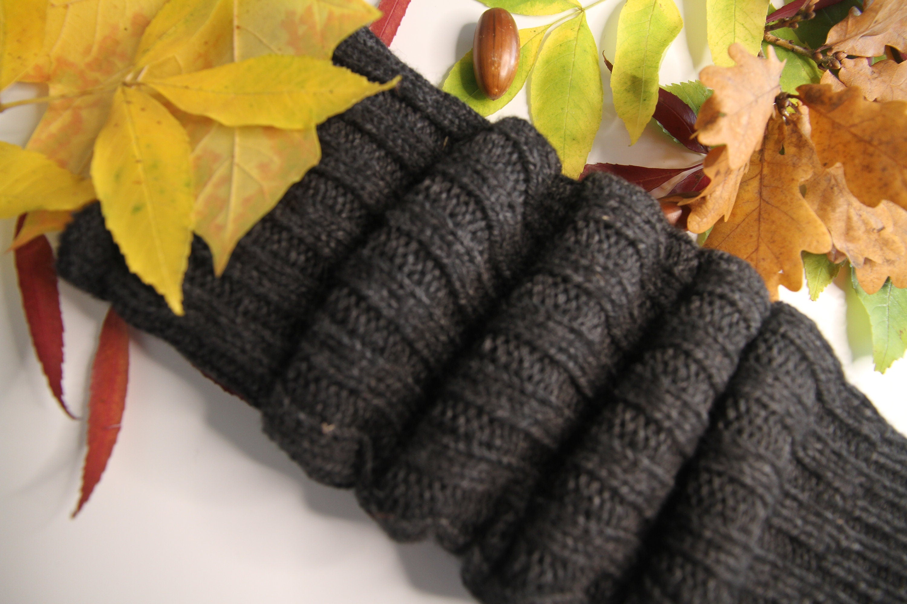 Alpaca Wool Women Legwarmer, Blend of Lambs wool and Alpaca wool Rib Leg Warmer - One Size