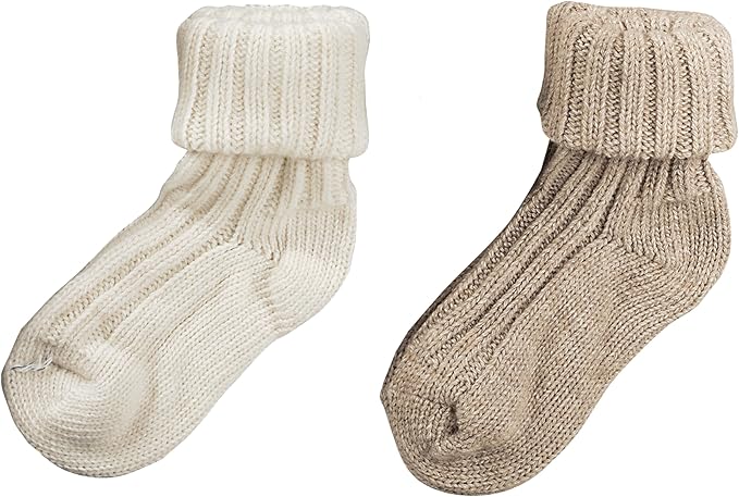 2X Norwegian Alpaca Wool blend Socks for Men and women, Roll-up