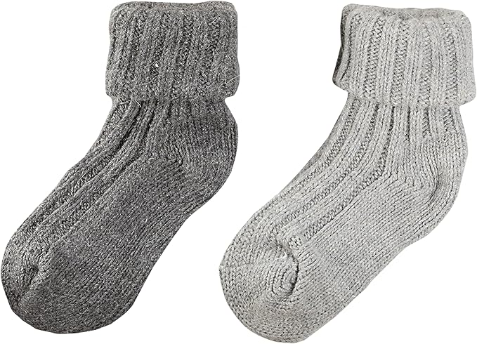 2X Norwegian Alpaca Wool blend Socks for Men and women, Roll-up