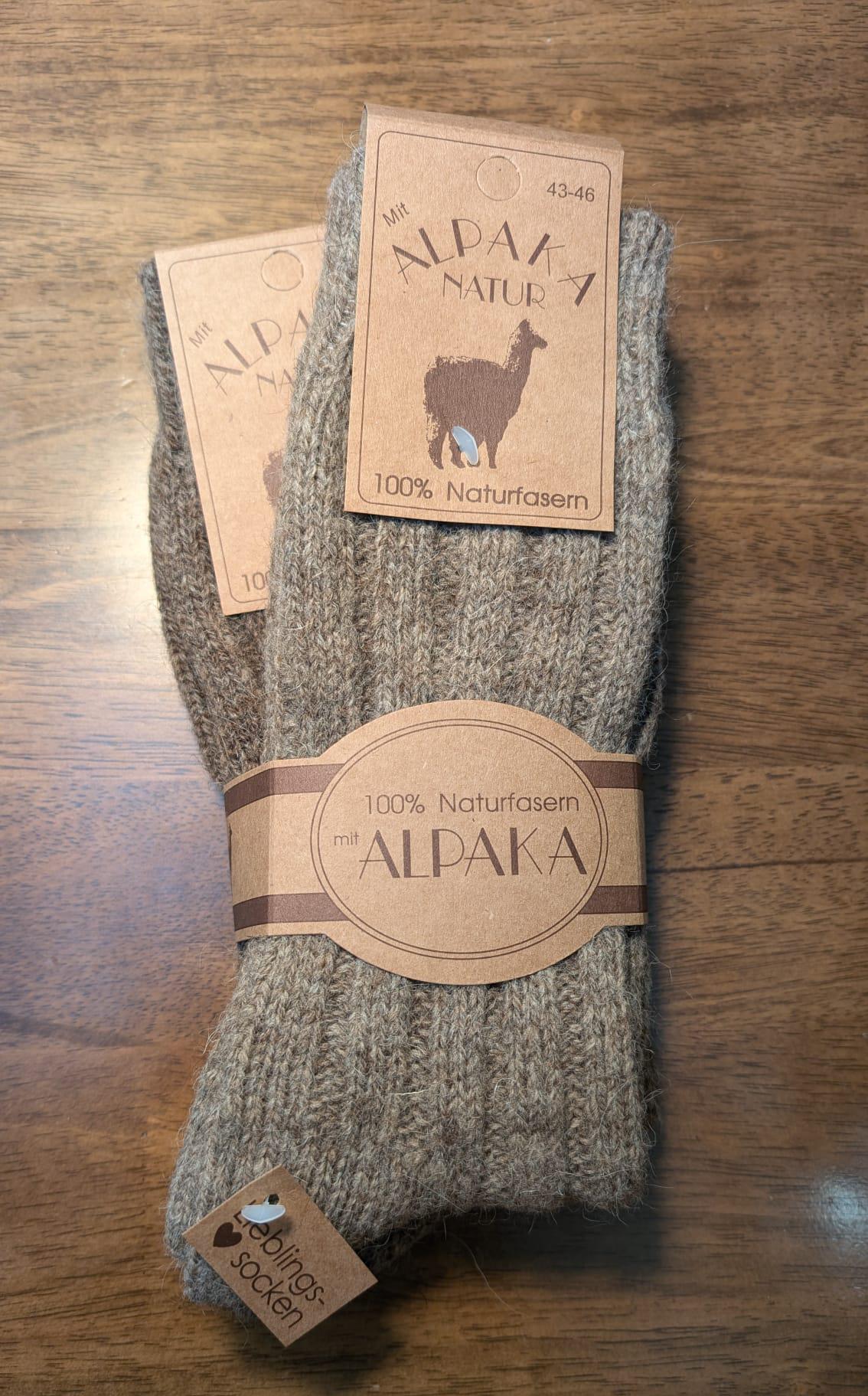 2 Pairs 100% LambsWool and Alpaca Wool for Men / Women Socks, Chunky Extremely warm soft