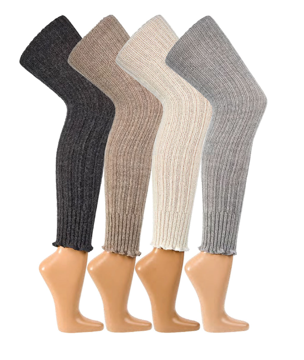 Leg Warmers, Natural Alpaca Wool Women- Blend of Alpaca and Lambs wool- Knitted Over Knee Leg Warmer-Christmas gift for him and Her winter