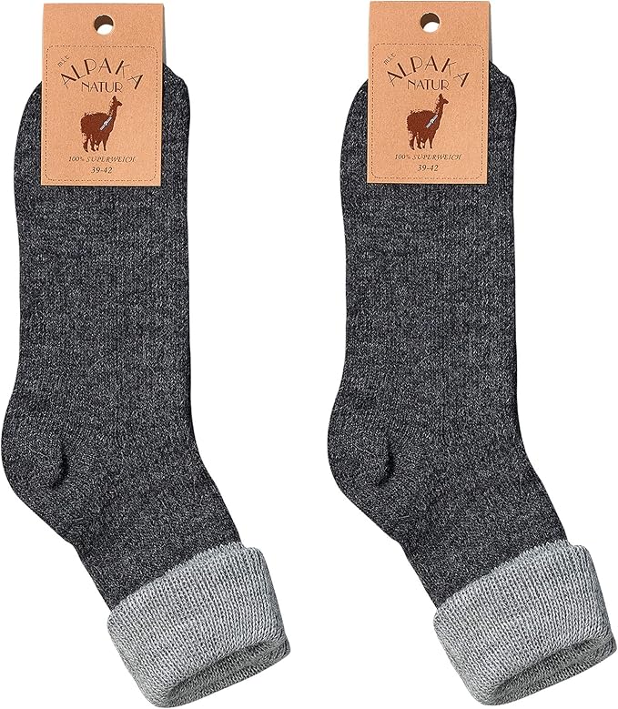 2x Extra Fine, Alpaca Socks, Luxury Alpaca & Merino Wool,