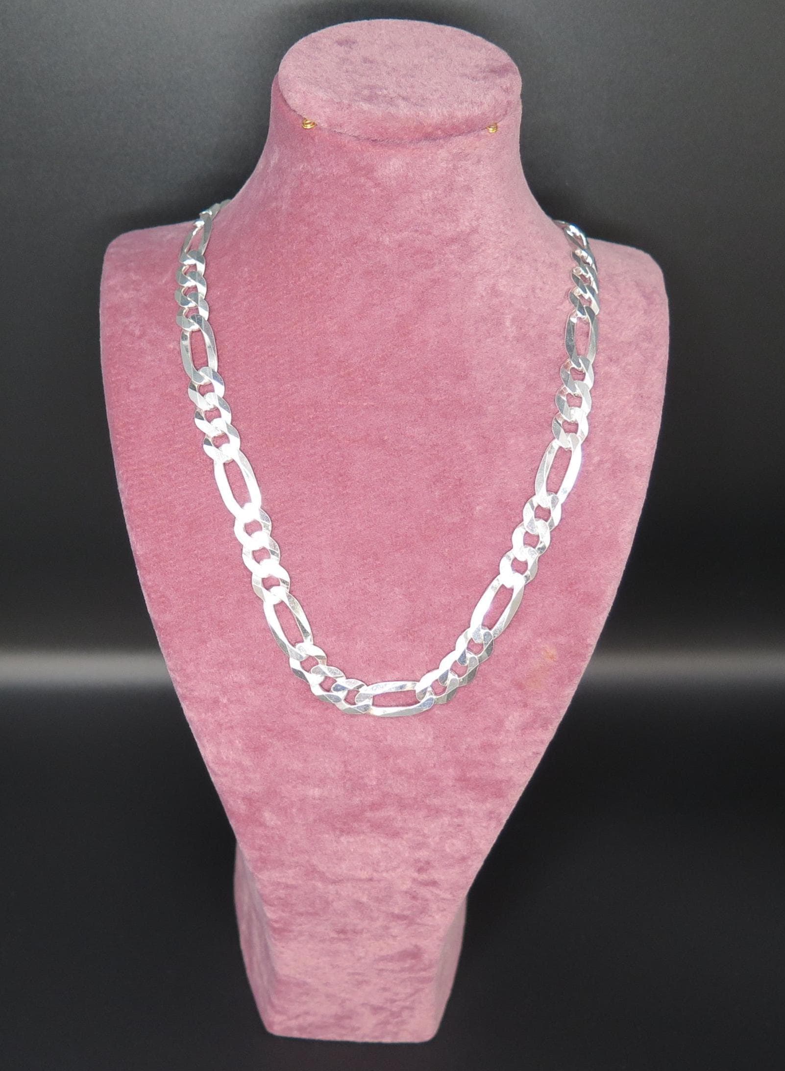 Sterling Silver 925 Heavy Cuban Link Chain Necklace | Solid 925 Silver Chunky Curb Chain | Men’s & Women’s Durable Jewellery