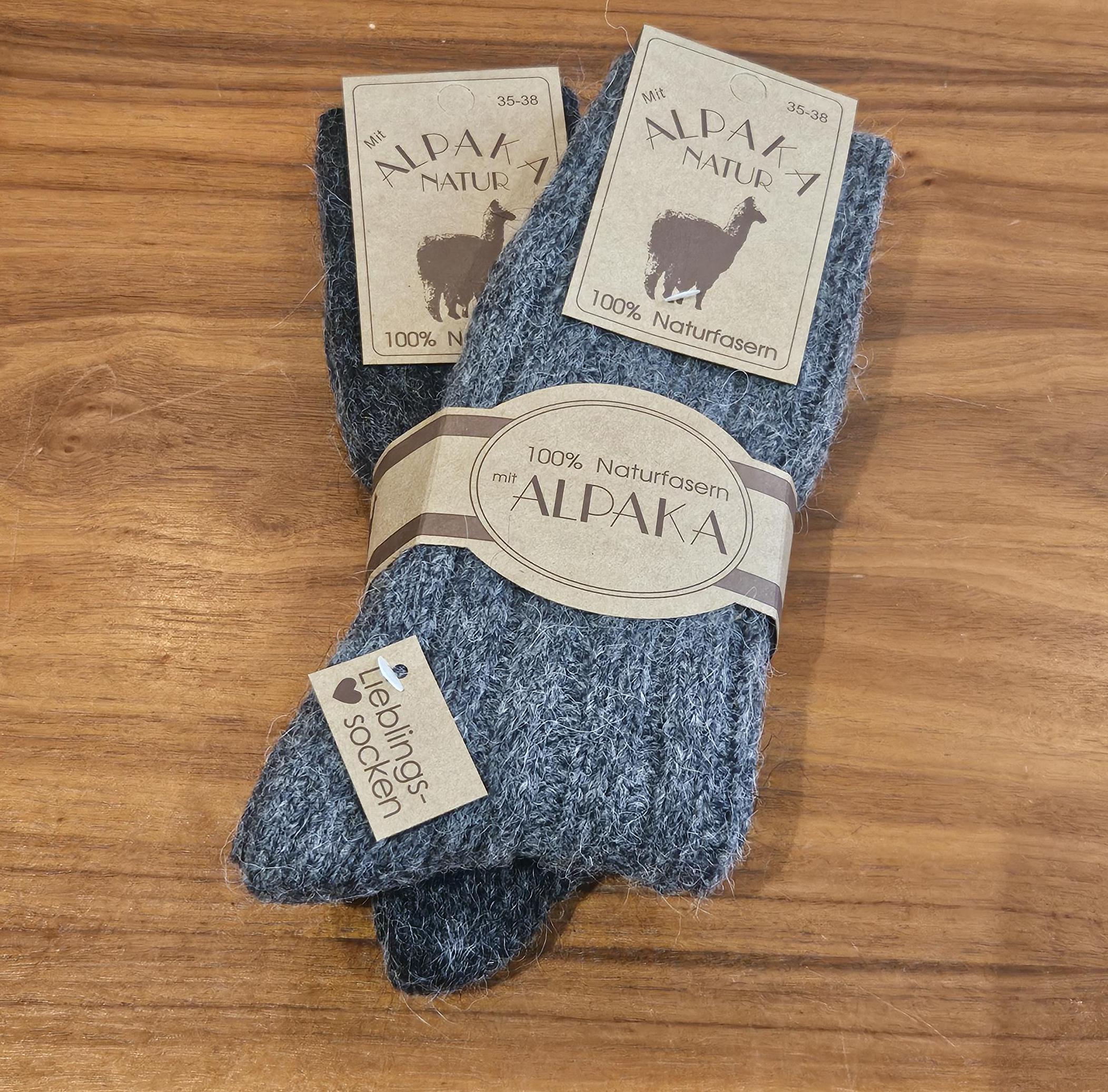 2 Pairs 100% LambsWool and Alpaca Wool for Men / Women Socks, Chunky Extremely warm soft