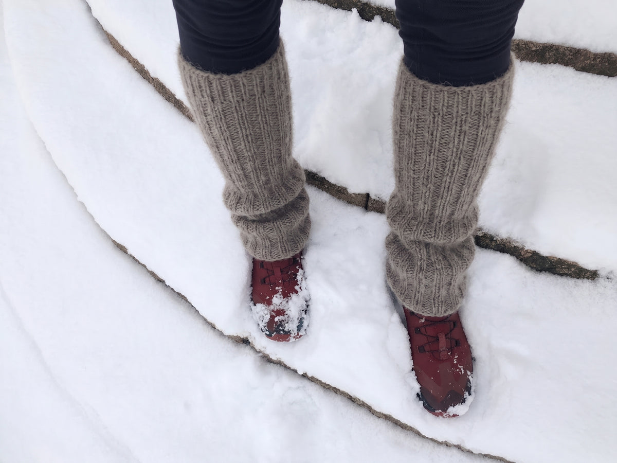 Luxury Alpaca & Lambswool Leg Warmers Ribbed - Cozy Christmas Gift for Her - One Size