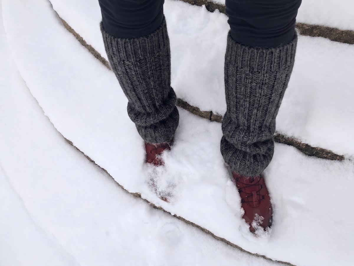 Luxury Alpaca & Lambswool Leg Warmers Ribbed - Cozy Christmas Gift for Her - One Size