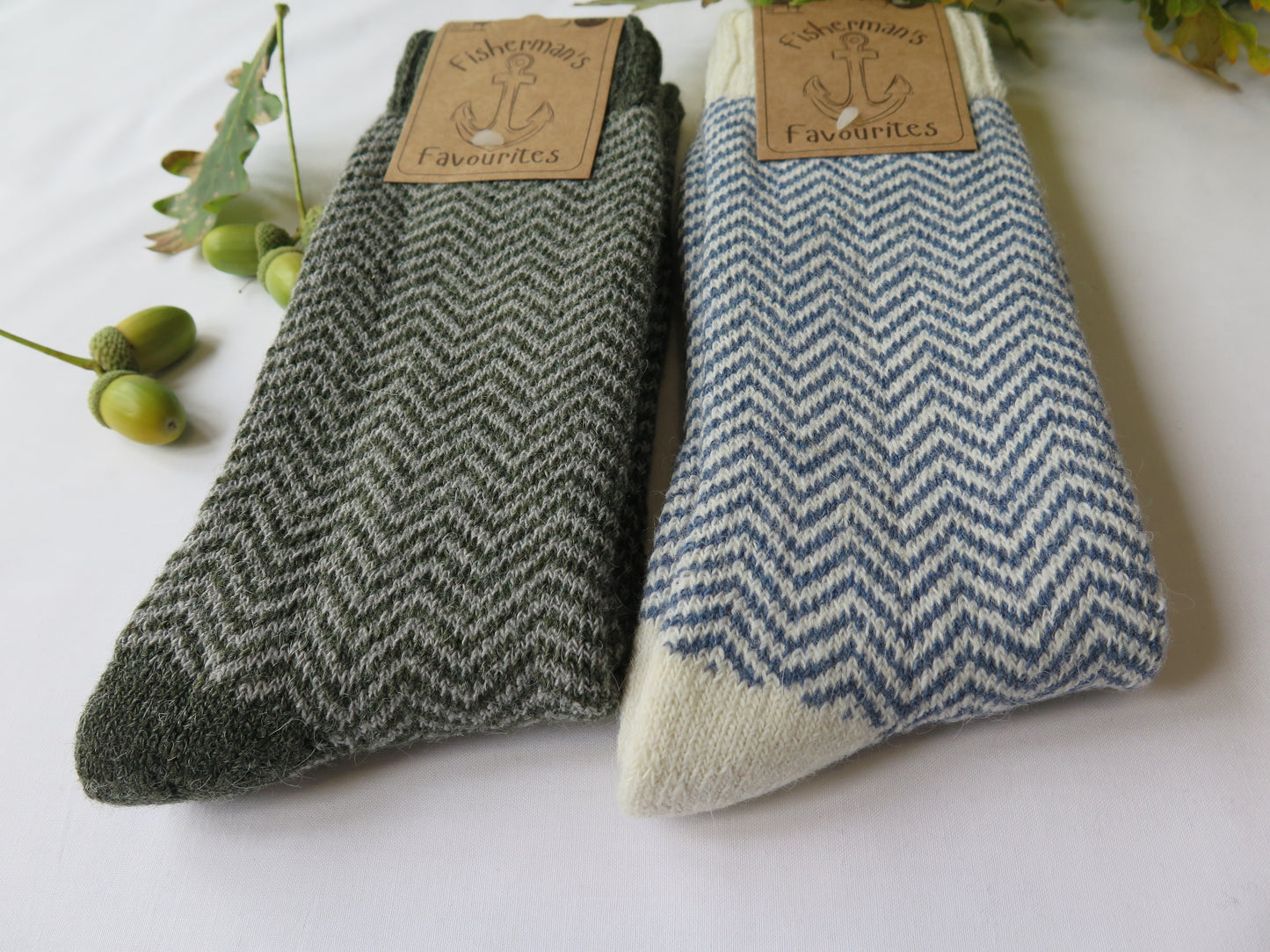 2 Pairs of Herringbone Wool Socks | Alpaca Blend Winter ultra warm Thermal Socks for Men and Women | Cosy Hiking Boot Socks | Luxury Gift
