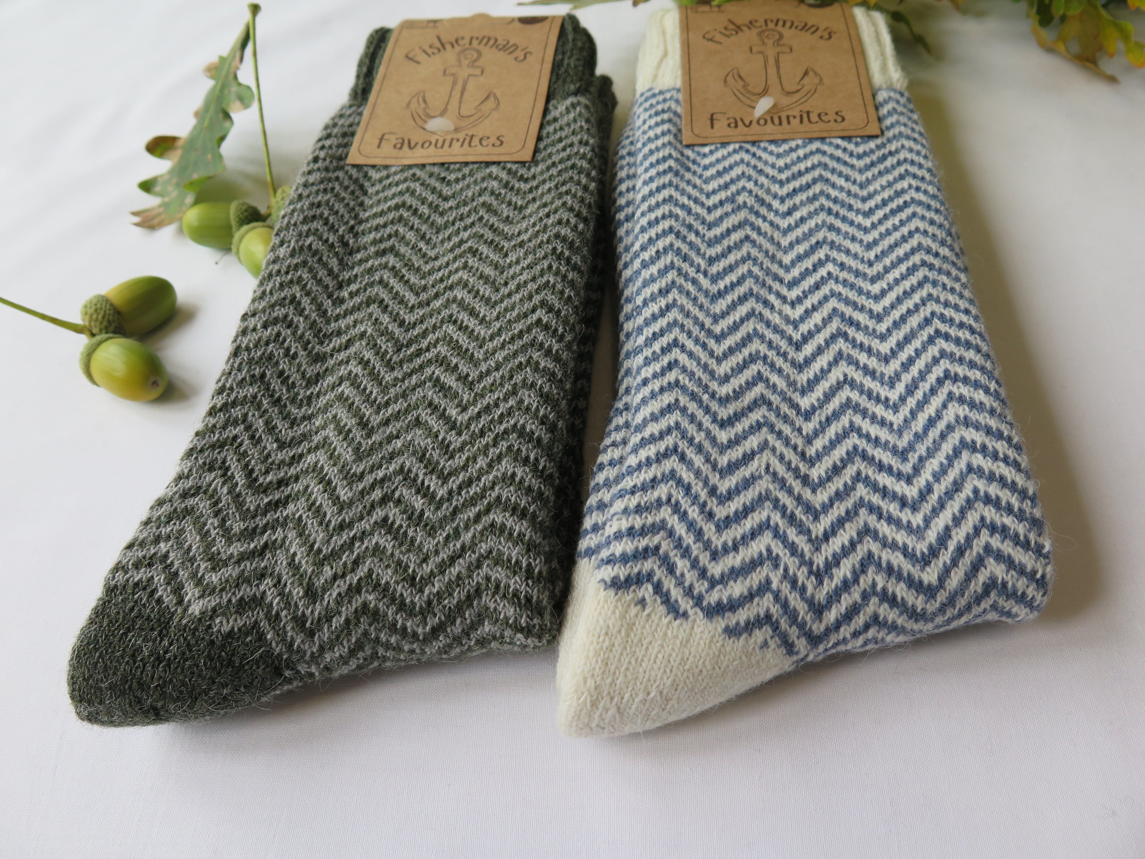 2 Pairs of Herringbone Wool Socks | Alpaca Blend Winter ultra warm Thermal Socks for Men and Women | Cosy Hiking Boot Socks | Luxury Gift