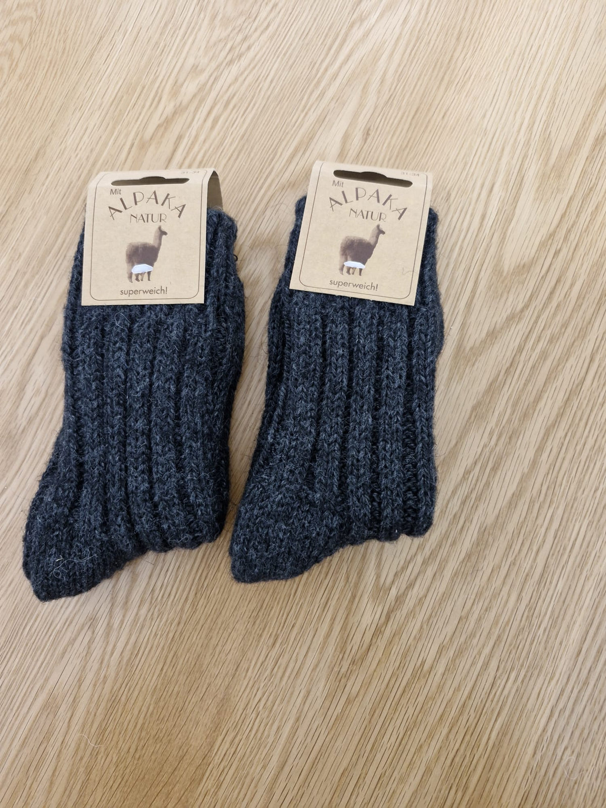 Kids Thick Knit Alpaca Wool Socks • Warm Winter Thermal Boot Socks for Boys & Girls • Cozy Toddler Slipper Socks • EU 23-34 / UK 6-2.5