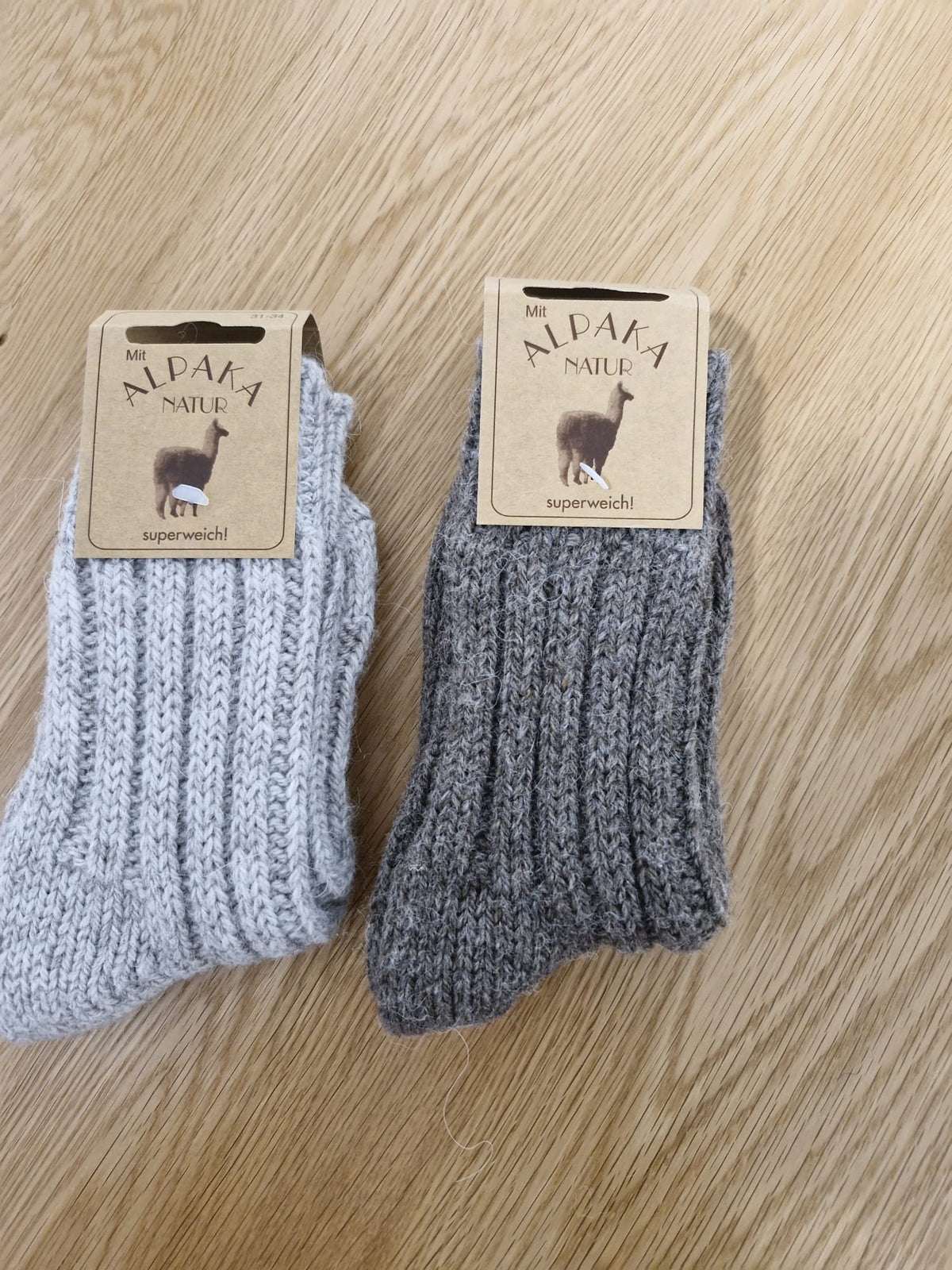 Kids Thick Knit Alpaca Wool Socks • Warm Winter Thermal Boot Socks for Boys & Girls • Cozy Toddler Slipper Socks • EU 23-34 / UK 6-2.5