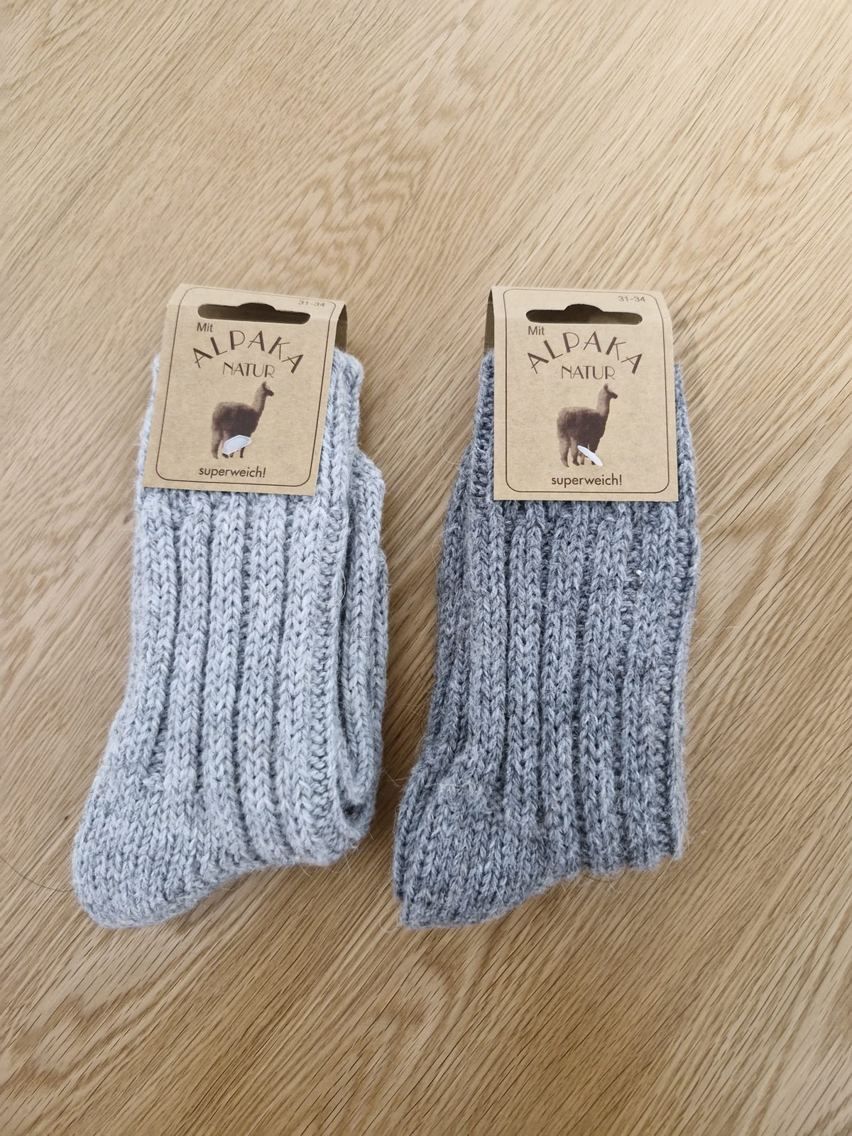 Kids Thick Knit Alpaca Wool Socks • Warm Winter Thermal Boot Socks for Boys & Girls • Cozy Toddler Slipper Socks • EU 23-34 / UK 6-2.5