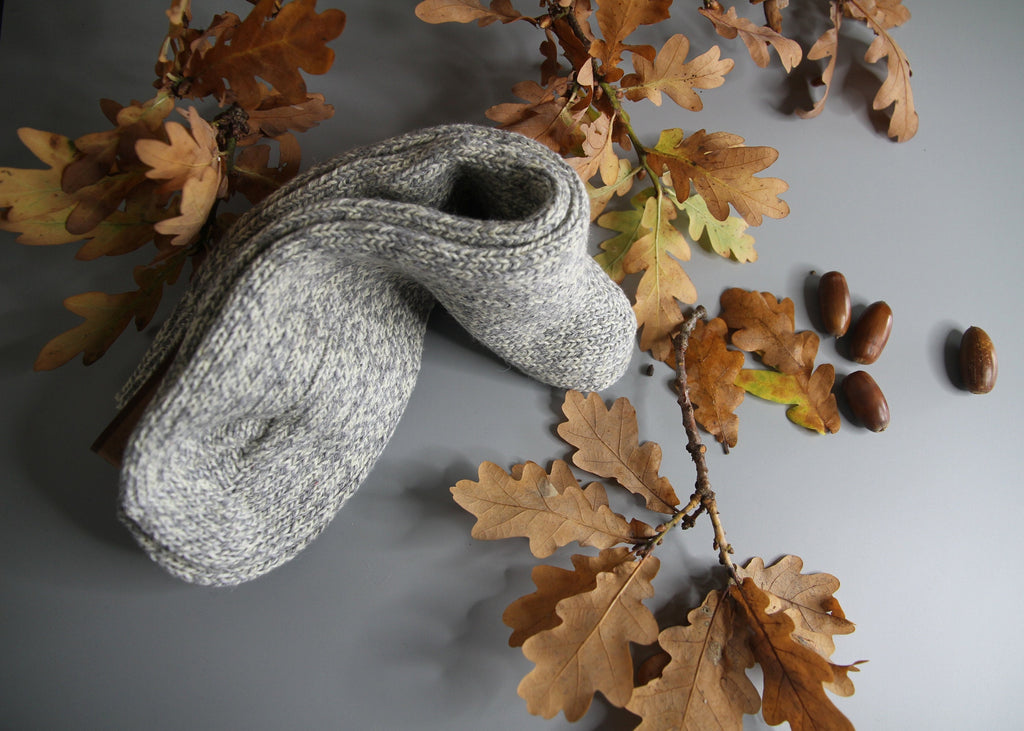 3 Pack Mens wool and cotton blend socks, Natural Premium Lambswool, warm socks