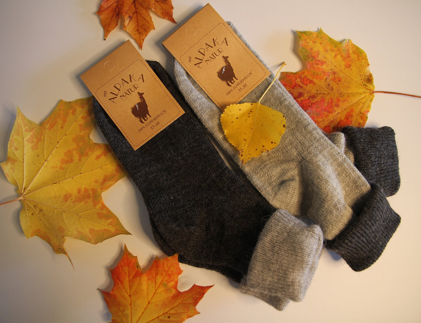 2x Extra Fine, Alpaca Socks, Luxury Alpaca & Merino Wool,