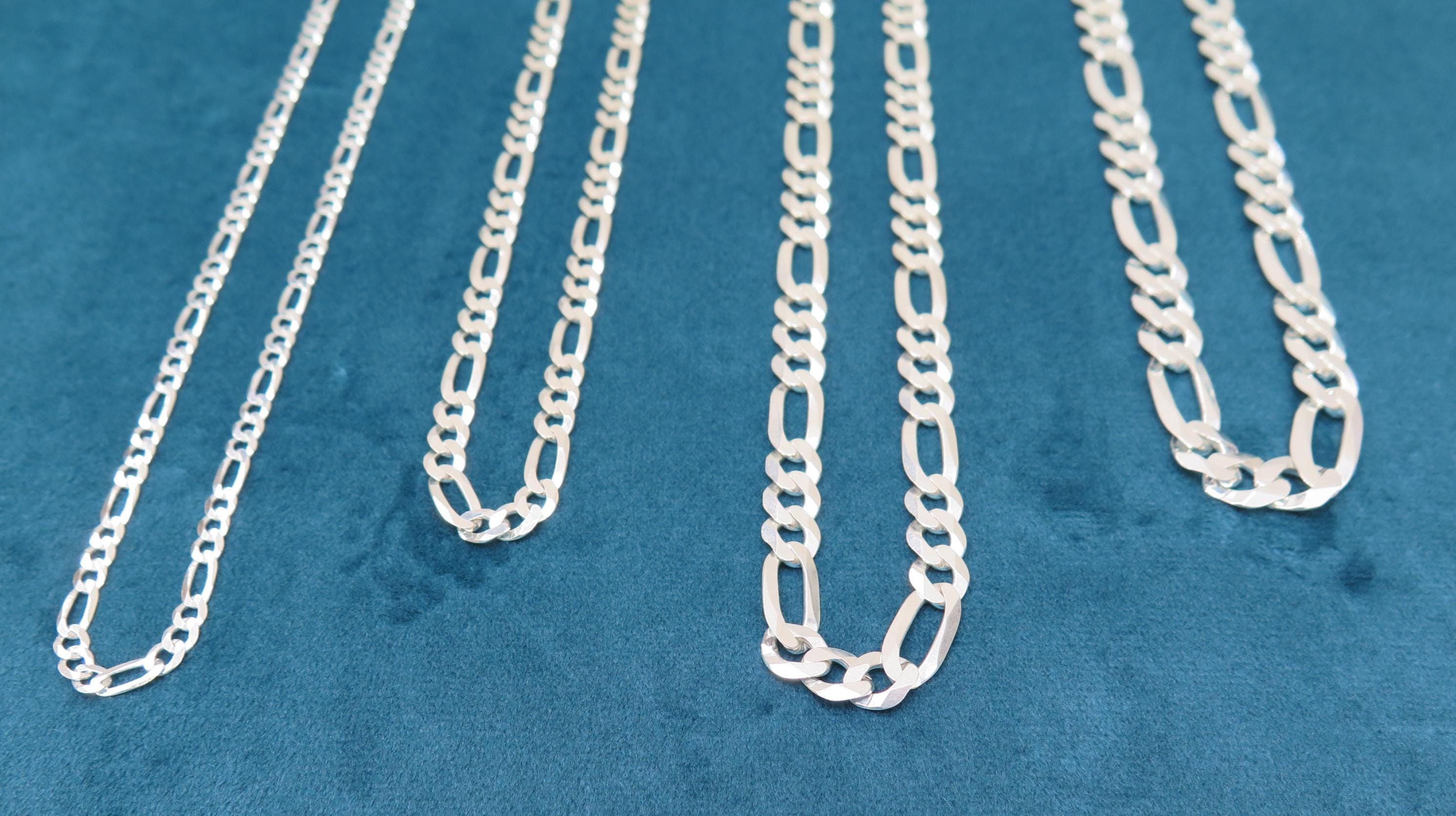 Sterling Silver 925 Heavy Cuban Link Chain Necklace | Solid 925 Silver Chunky Curb Chain | Men’s & Women’s Durable Jewellery