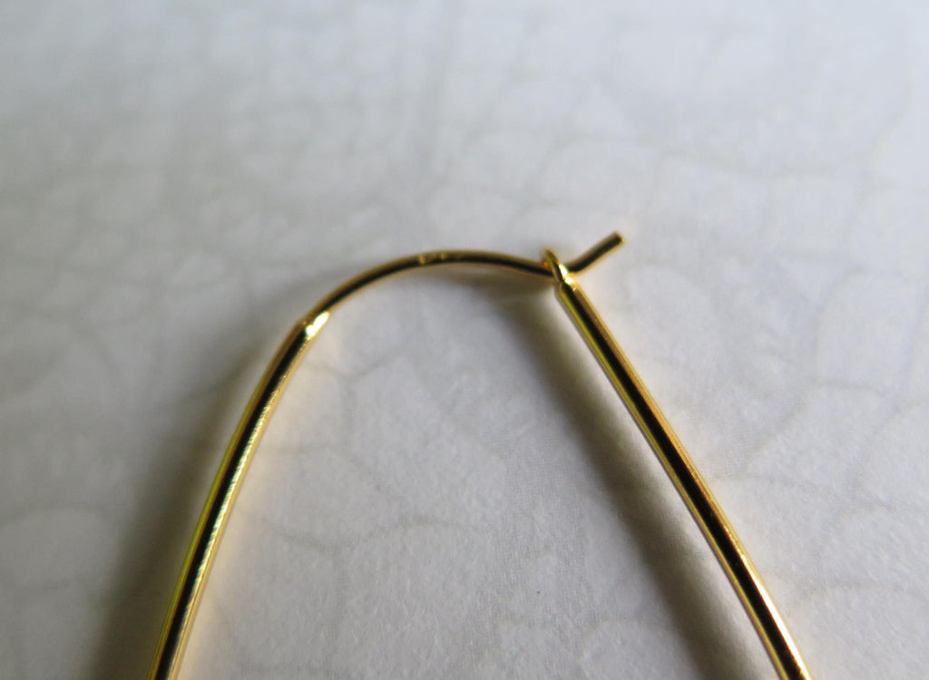 Oval Hoop Earrings – 925 Sterling Silver Gold Plated – 18K Yellow Gold Hoops – Minimalist Gold Jewelry – Everyday Hoops – Gift for Her