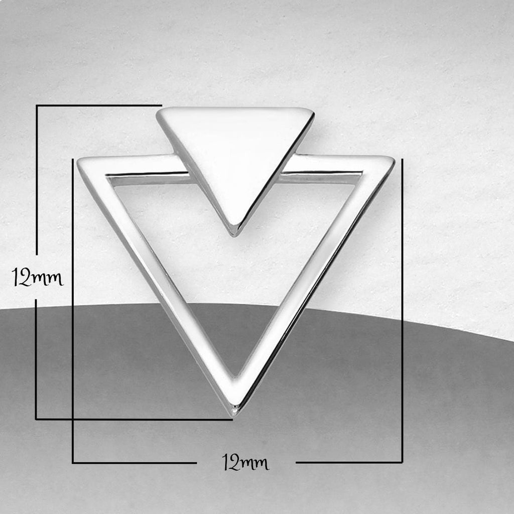 Minimalist Geometric 925 Sterling Silver Earrings – Dainty Triangle, Star & Line Studs – Simple and Elegant Jewelry, Delicate Gift for Her