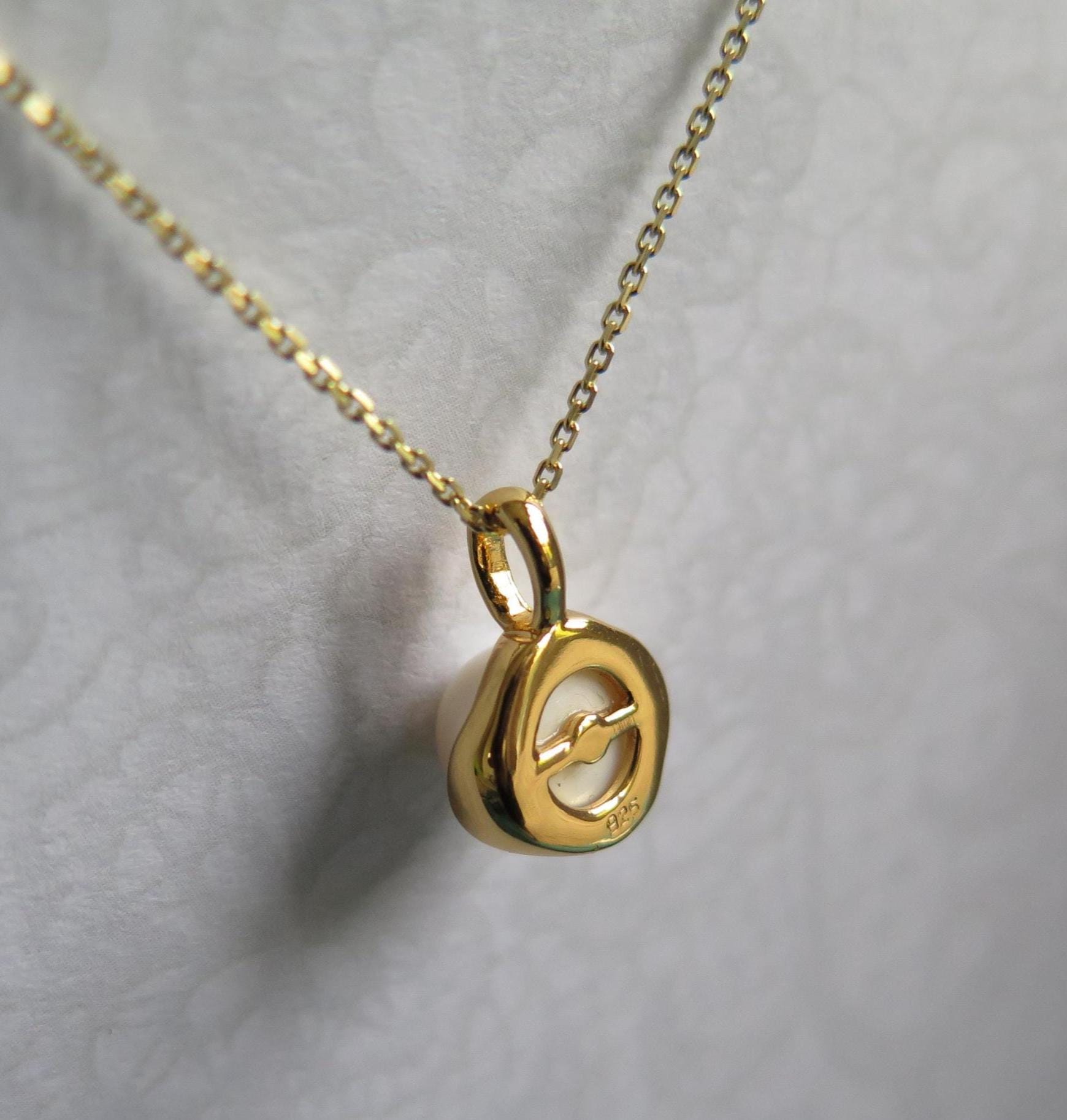 Freshwater Pearl Necklace 925 Sterling Silver - 18-20 Inch Adjustable Chain - Silver or 18K Gold Plated Option- Minimalist Boho Gift for Her