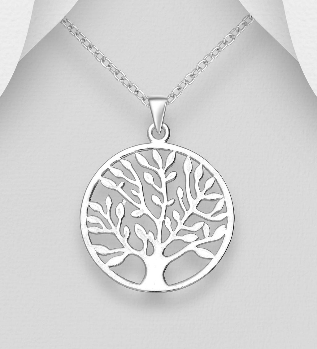925 Silver Tree of Life Necklace – 18 Inch Chain – 2 Styles – Boho & Minimalist – Meaningful Jewelry Gift, Spiritual Gift for Women and Men