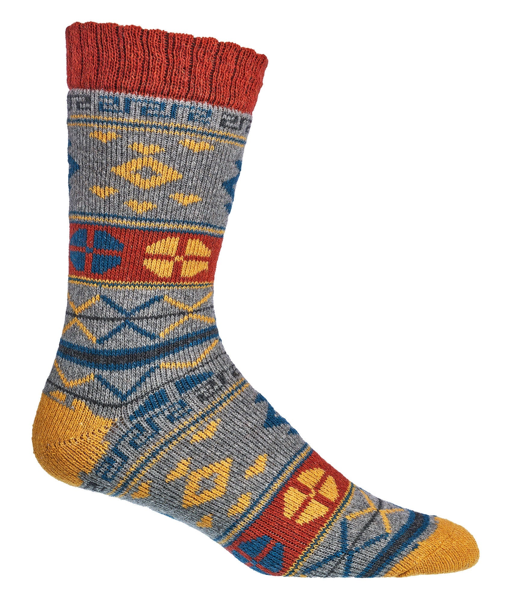 2 Pairs Norwegian Wool Socks for Men and women, Winter Thermal, Vintage Nordic Crew Soft & Warm
