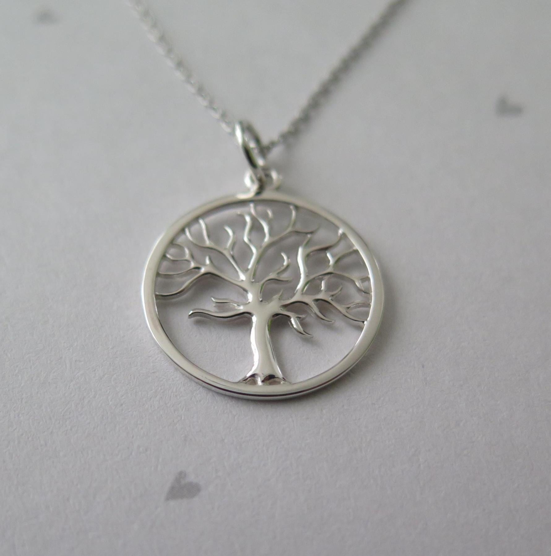 925 Silver Tree of Life Necklace – 18 Inch Chain – 2 Styles – Boho & Minimalist – Meaningful Jewelry Gift, Spiritual Gift for Women and Men