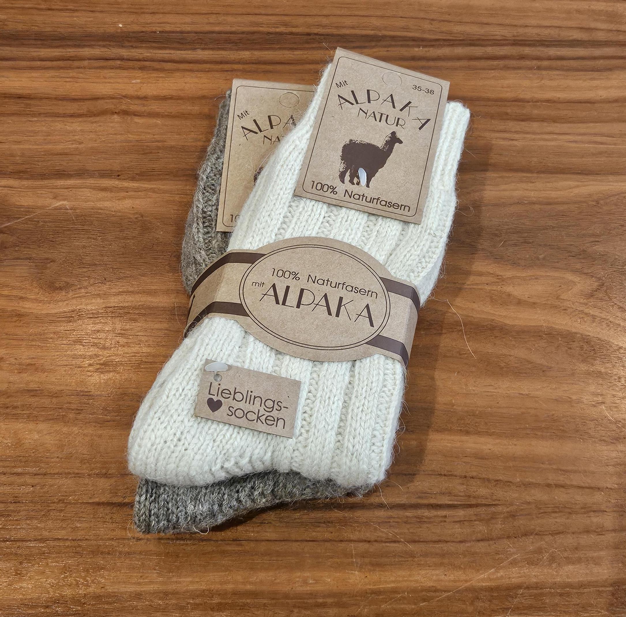 2 Pairs 100% LambsWool and Alpaca Wool for Men / Women Socks, Chunky Extremely warm soft