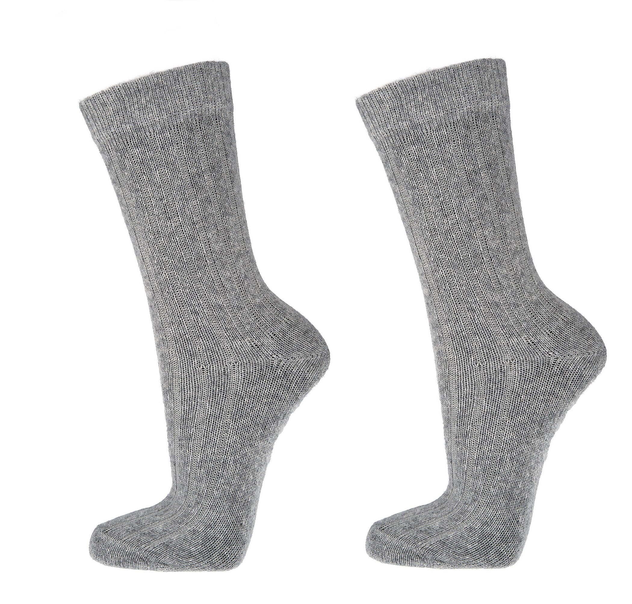 2X Extra Fine Luxury Cashmere and Merino Wool Socks, High-Quality