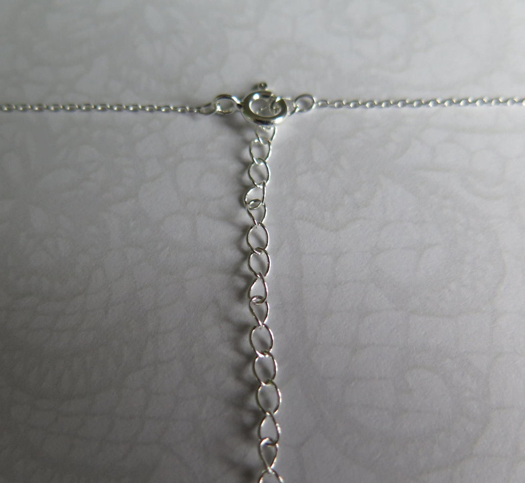 Lab-Created Opal Necklace 925 Sterling Silver – 16-18 Inch Adjustable Chain – Dainty Opal Pendant Jewelry Minimalist Gift for Women, Boho