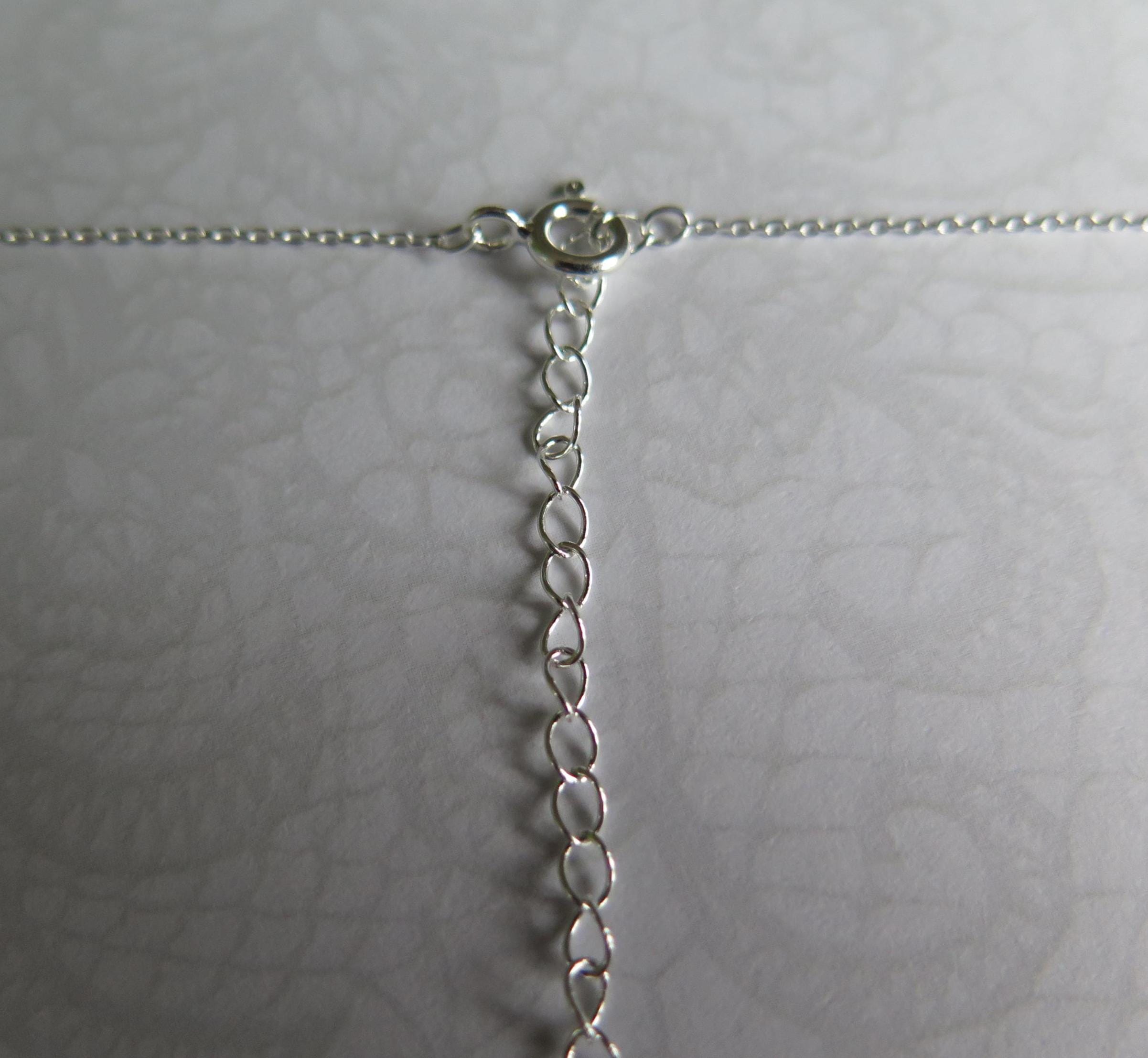 Lab-Created Opal Necklace 925 Sterling Silver – 16-18 Inch Adjustable Chain – Dainty Opal Pendant Jewelry Minimalist Gift for Women, Boho