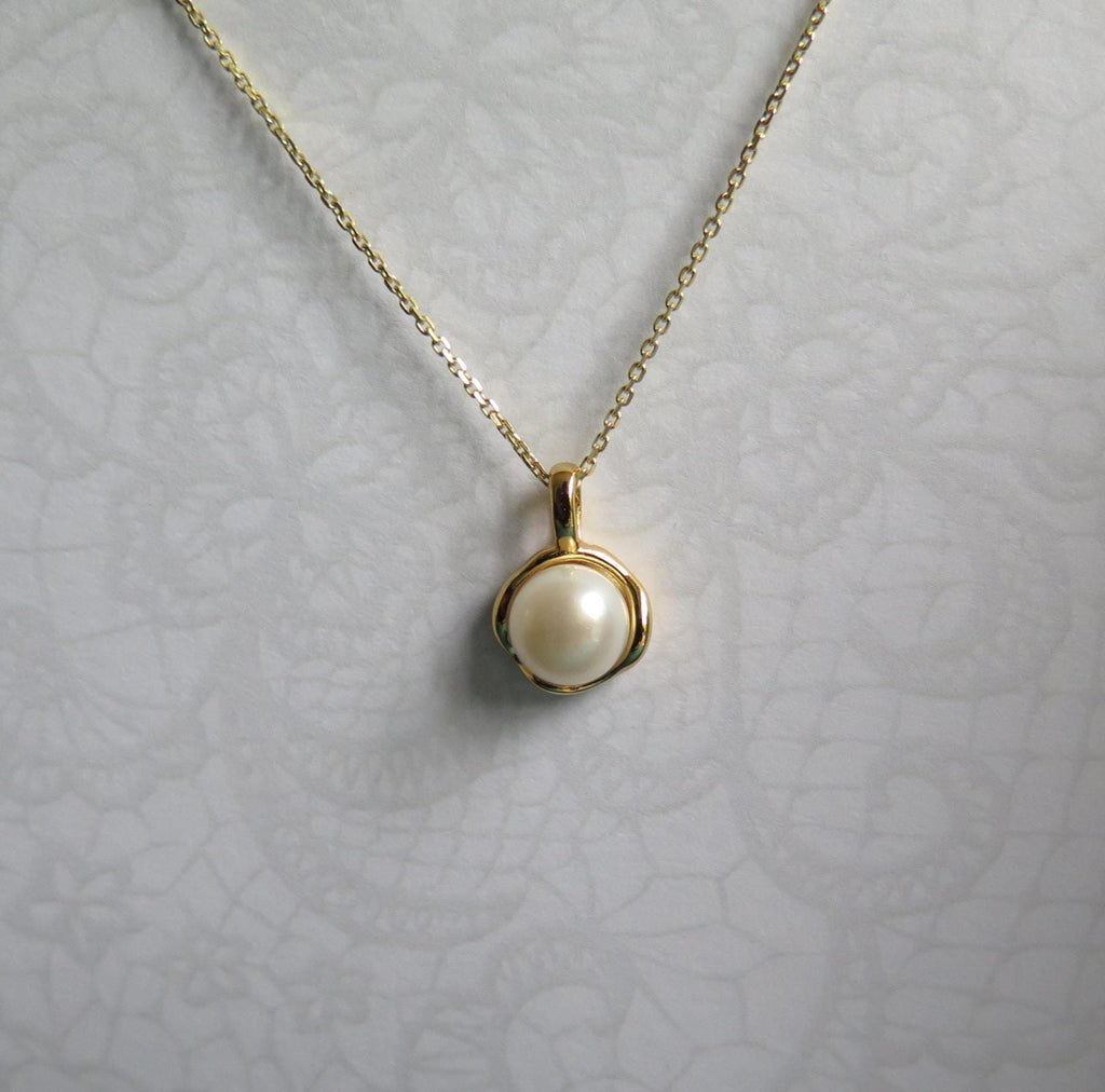 Freshwater Pearl Necklace 925 Sterling Silver - 18-20 Inch Adjustable Chain - Silver or 18K Gold Plated Option- Minimalist Boho Gift for Her