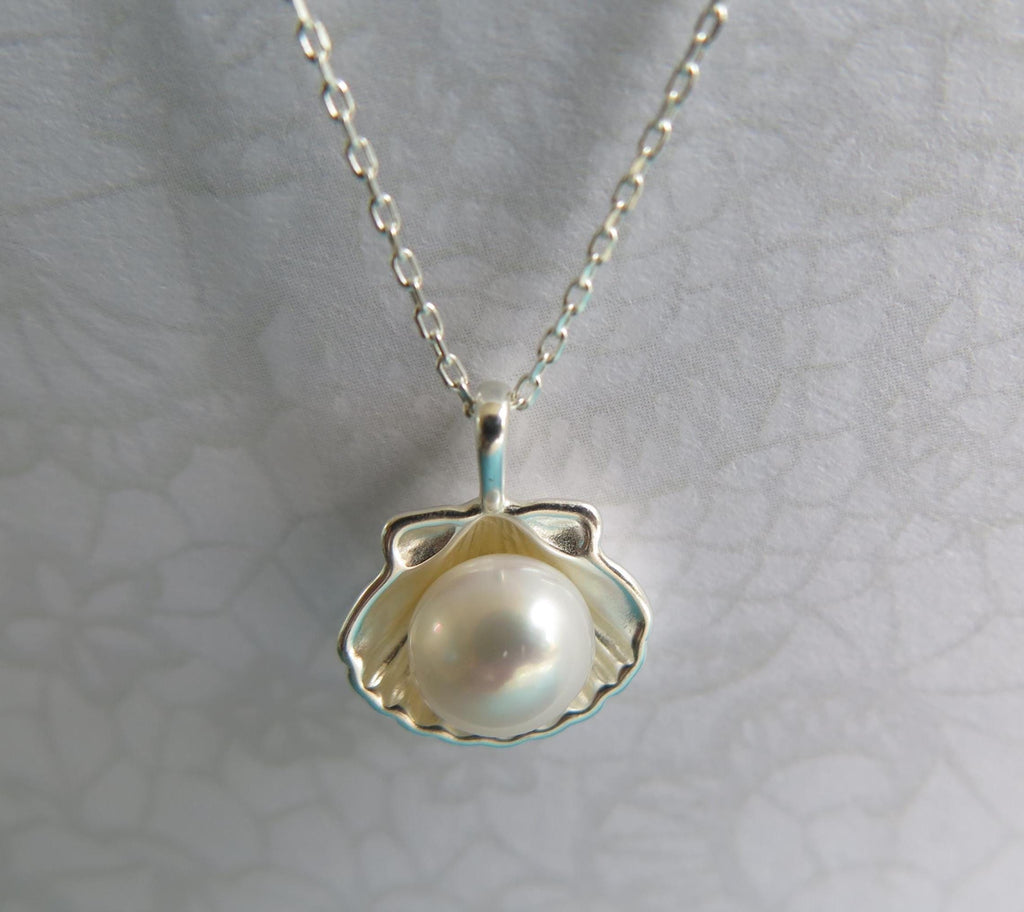 925 Sterling Silver Freshwater Pearl Necklace – 16-18 Inch Silver Chain, 2 Elegant Designs | Timeless & Durable Dainty Jewelry, Gift for Her