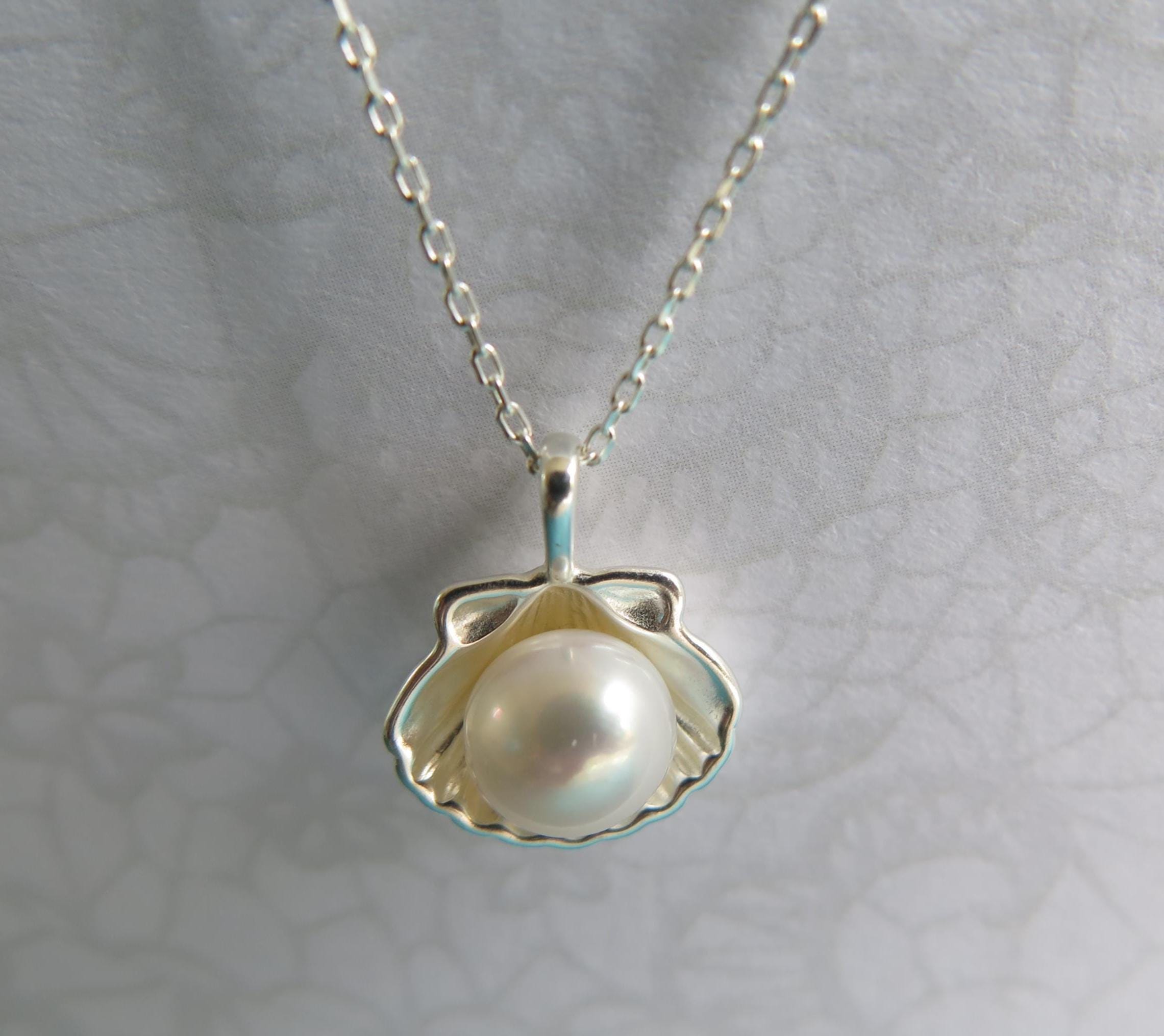 925 Sterling Silver Freshwater Pearl Necklace – 16-18 Inch Silver Chain, 2 Elegant Designs | Timeless & Durable Dainty Jewelry, Gift for Her