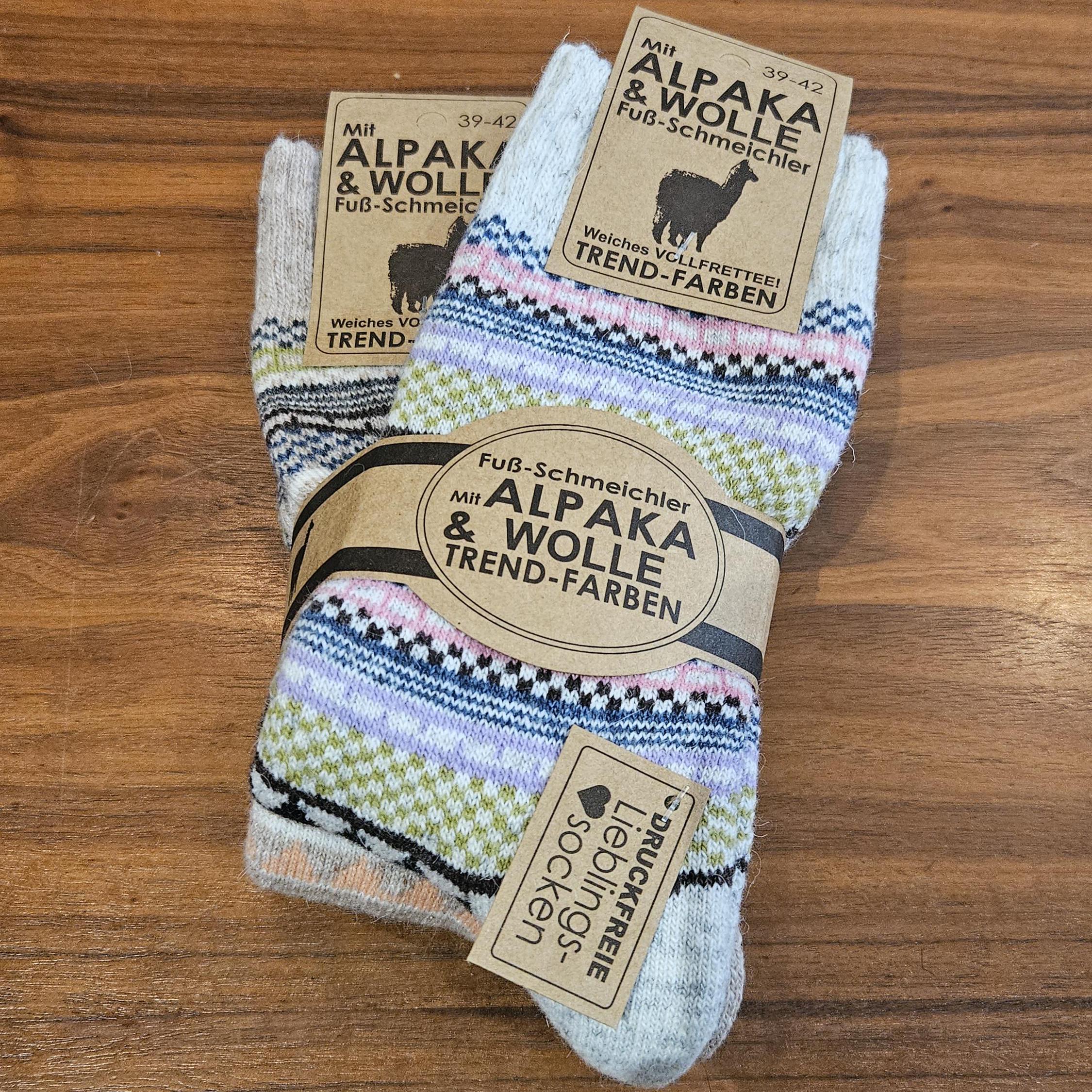 2Pairs of Norwegian Wool Socks for Men & Women, Nordic Hygge with Alpaca wool, Full Plush