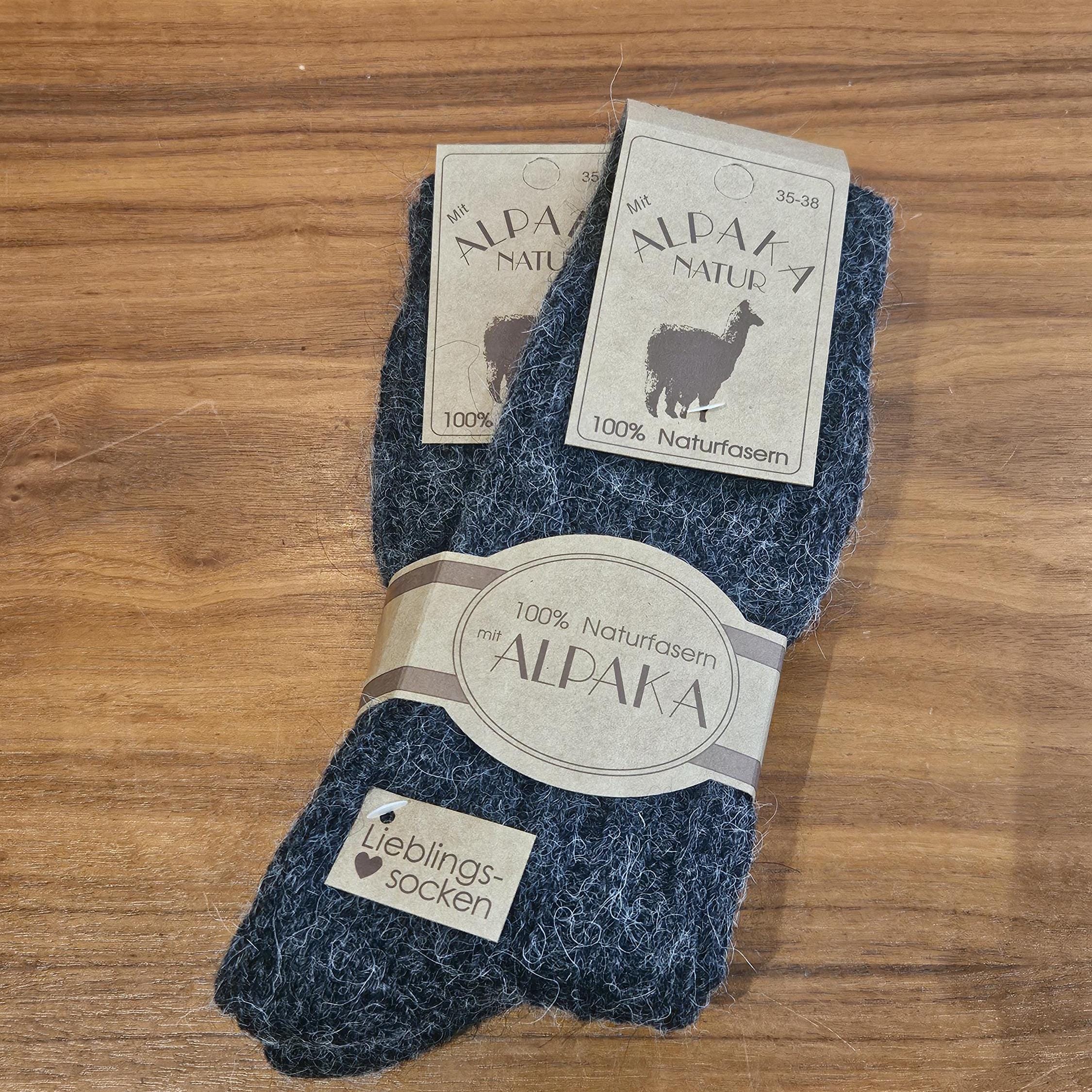 2 Pairs 100% LambsWool and Alpaca Wool for Men / Women Socks, Chunky Extremely warm soft