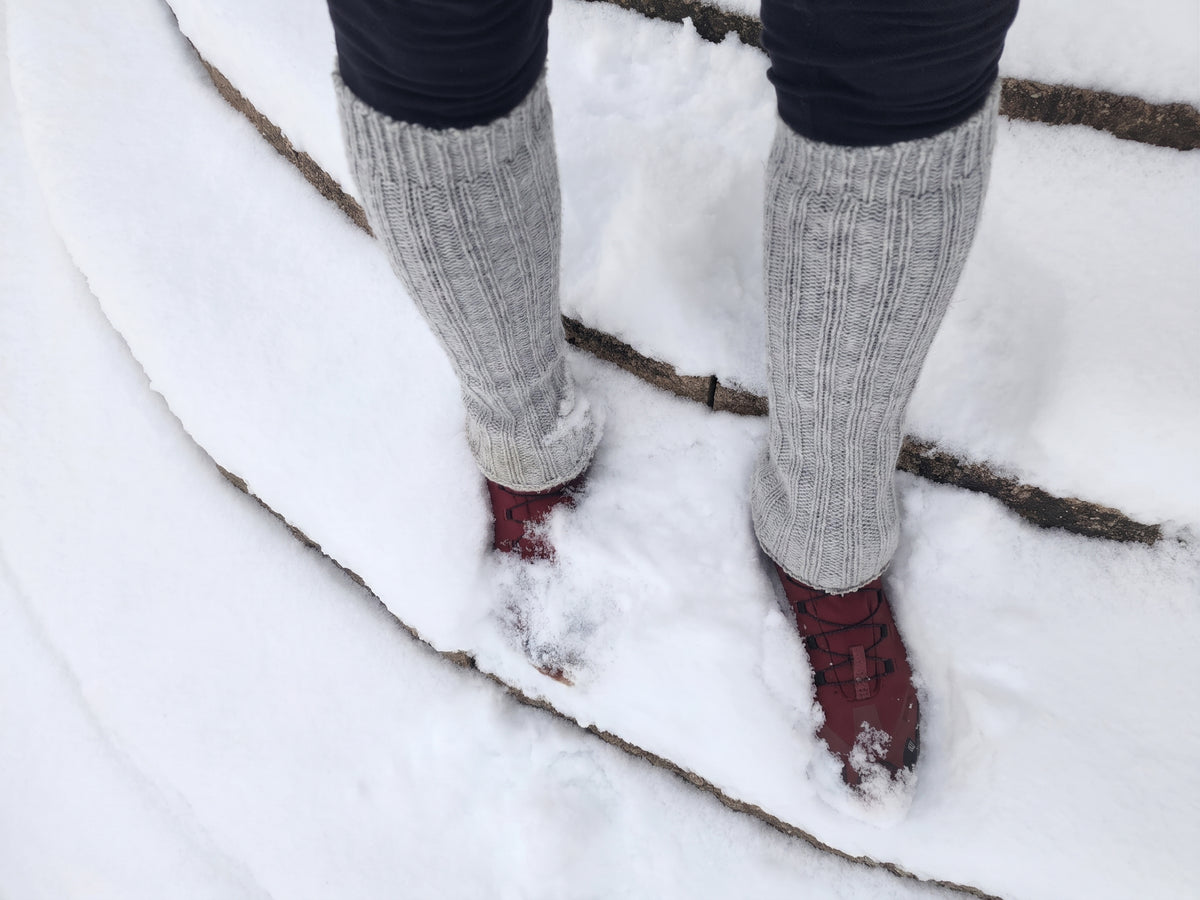 Luxury Alpaca & Lambswool Leg Warmers Ribbed - Cozy Christmas Gift for Her - One Size