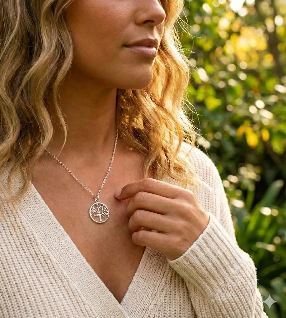 925 Silver Tree of Life Necklace – 18 Inch Chain – 2 Styles – Boho & Minimalist – Meaningful Jewelry Gift, Spiritual Gift for Women and Men